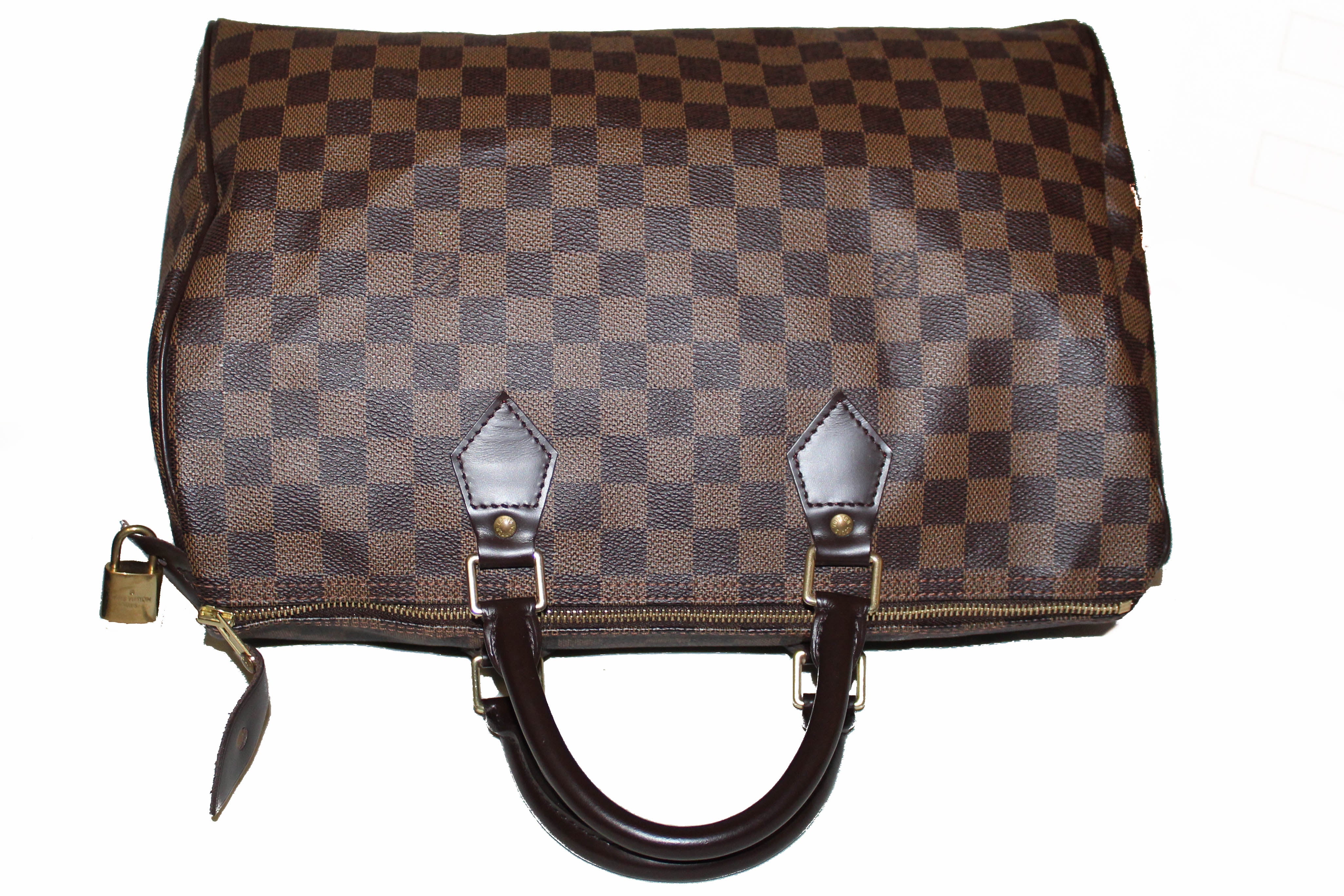 Authentic Louis Vuitton Damier Ebene Speedy 35 Handbag for Women | Luxury Designer Tote Bag | Perfect for Work, Travel & Everyday Use