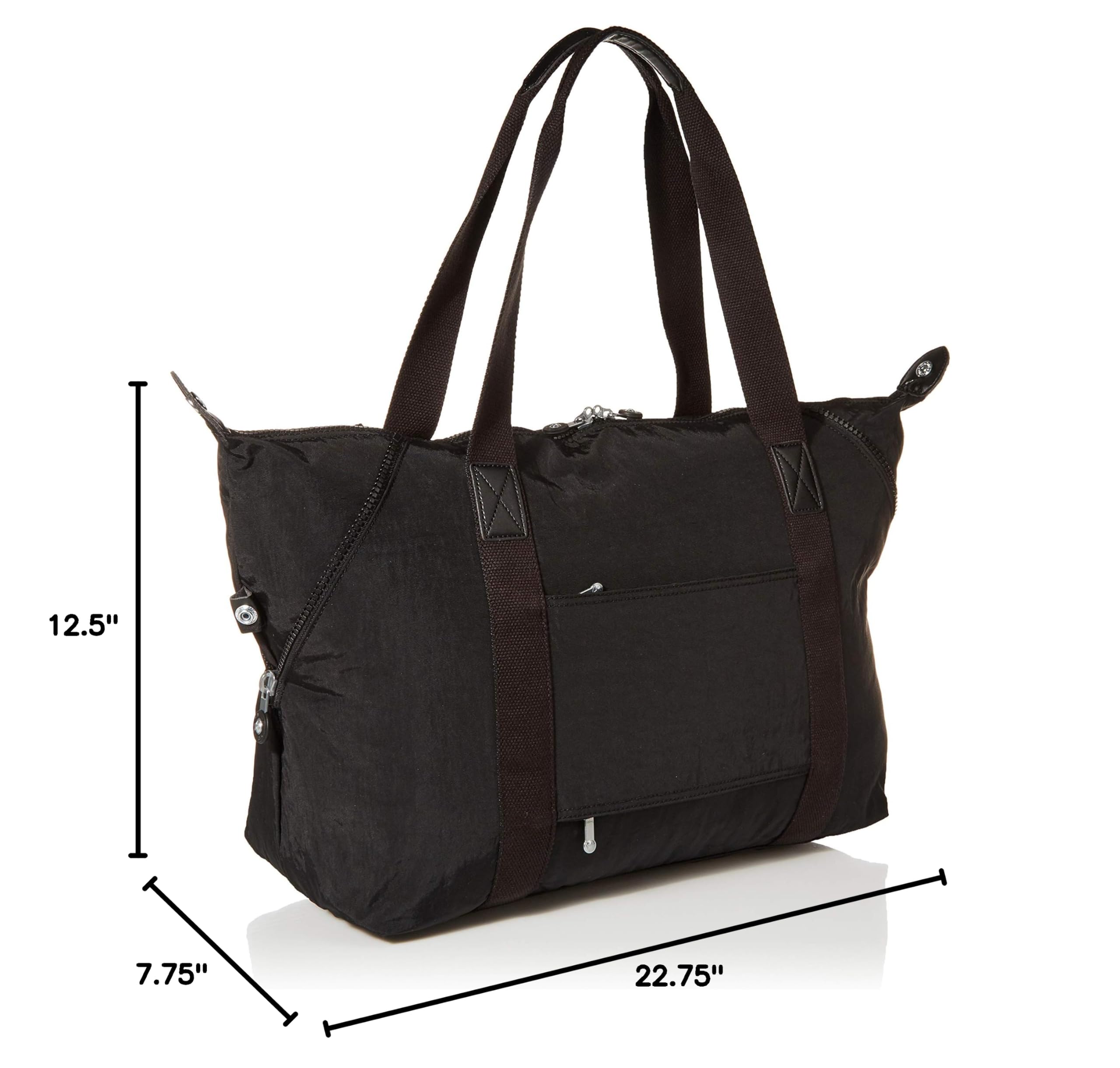 Kipling Women's Art Medium Tote Bag - Lightweight Large Weekender Travel Handbag for Work, Gym & Vacation | Durable Nylon with Signature Monkey Keychain