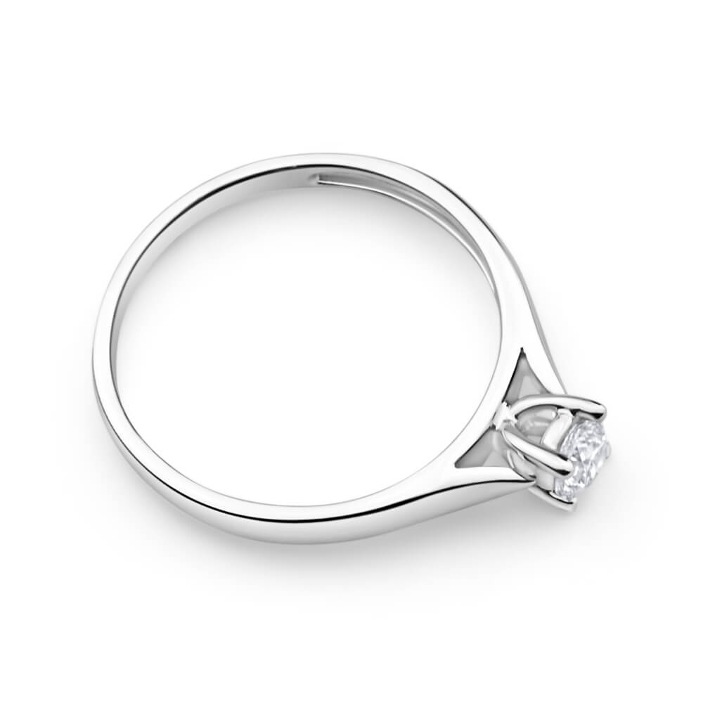 9ct White Gold Solitaire Ring with 0.2 Carat Diamond - Elegant Engagement & Wedding Ring for Women | Perfect for Proposals, Anniversaries & Special Occasions
