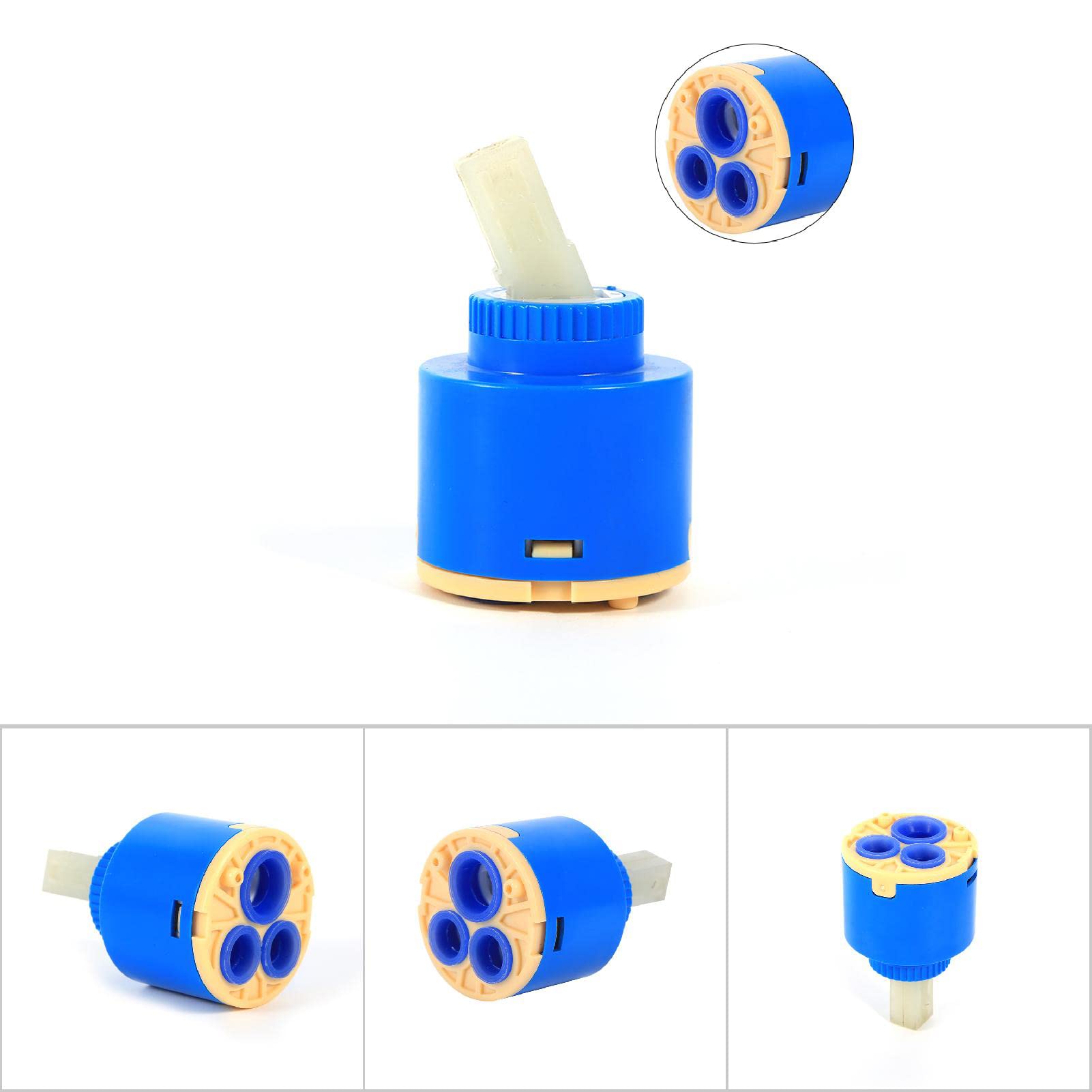 40mm Ceramic Disc Cartridge Faucet Replacement - Hot & Cold Water Mixer Valve for Kitchen & Bathroom Sink Repair