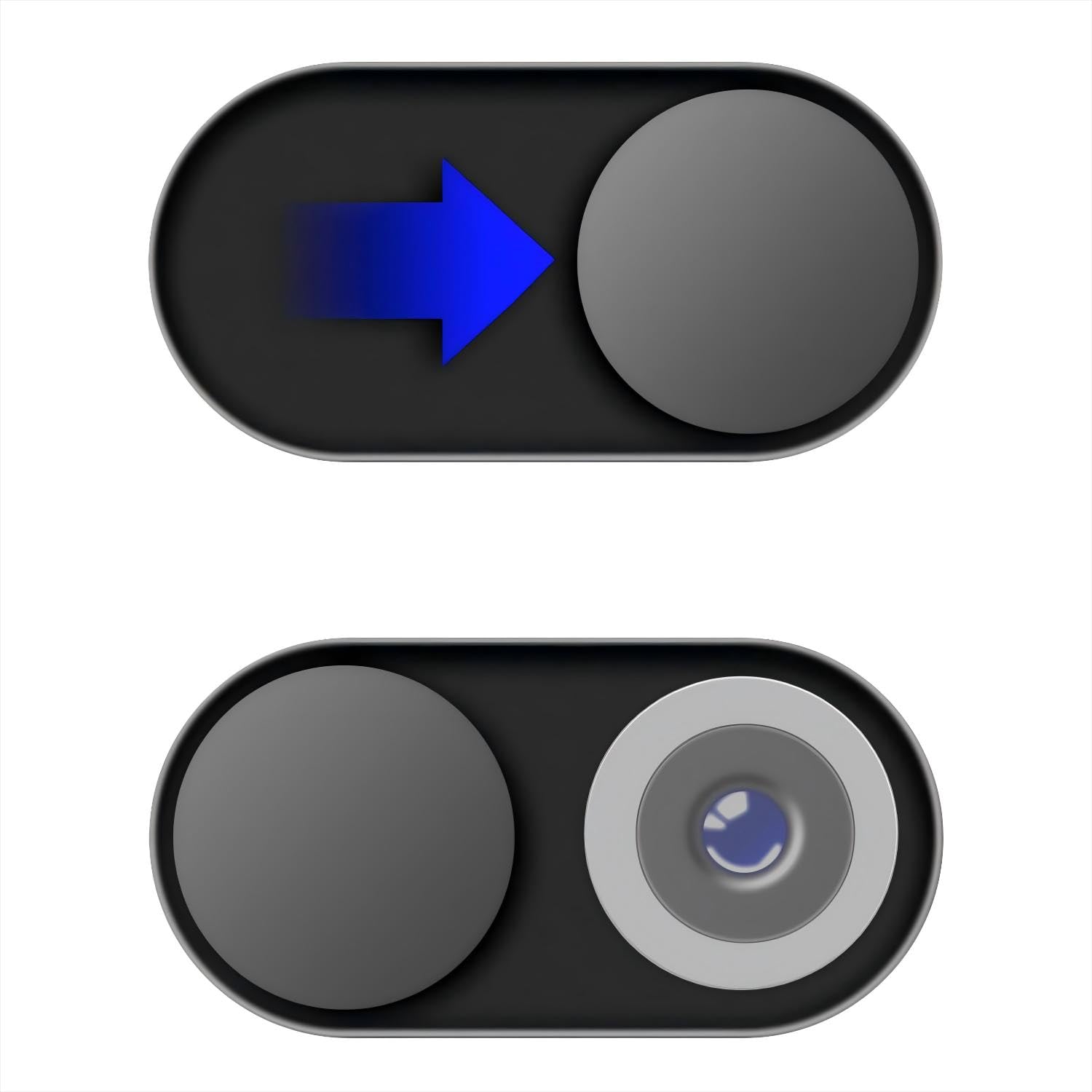 2-Pack Black Metal Webcam Cover Slider for Laptop, MacBook, iMac, iPad & PC - Ultra Thin 0.02