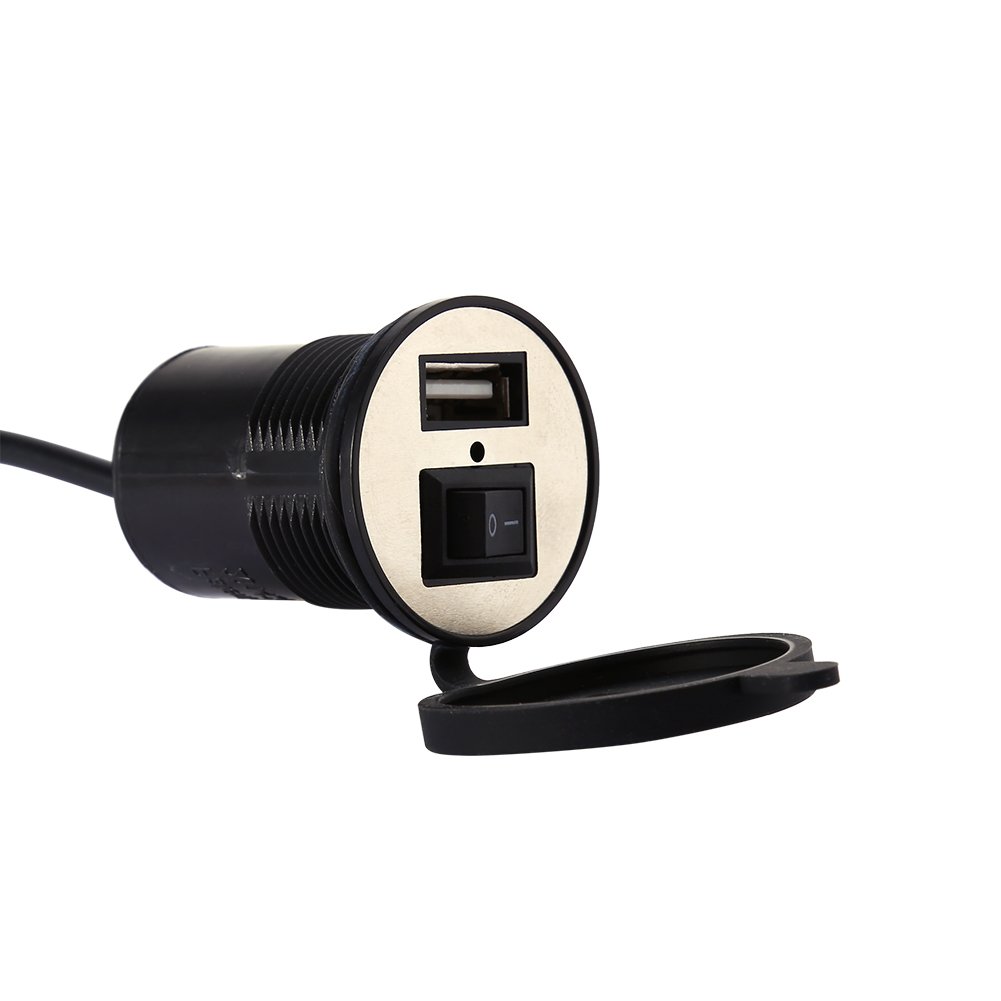 Waterproof 12V Motorcycle USB Charger - Power Socket for Phones on Rides