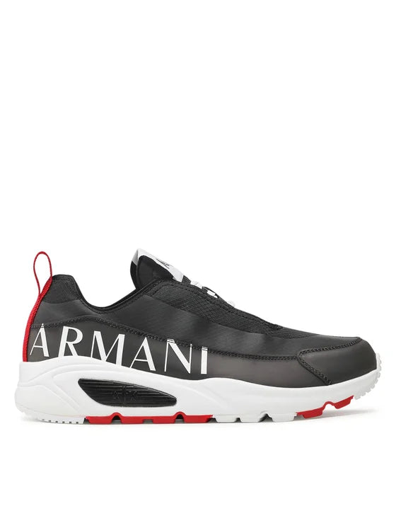 Armani Exchange Black & White Sneakers for Men - Stylish Casual Shoes for Walking, Running & Everyday Wear