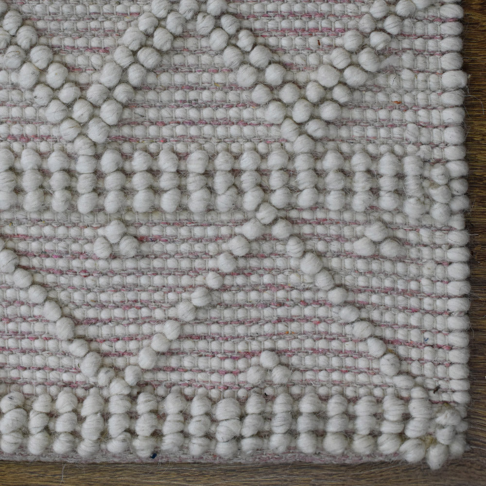 Hand Woven Bohemian Area Rug - Soft & Durable Cotton Sculpture Carpet for Living Room, Bedroom, or Nursery Decor