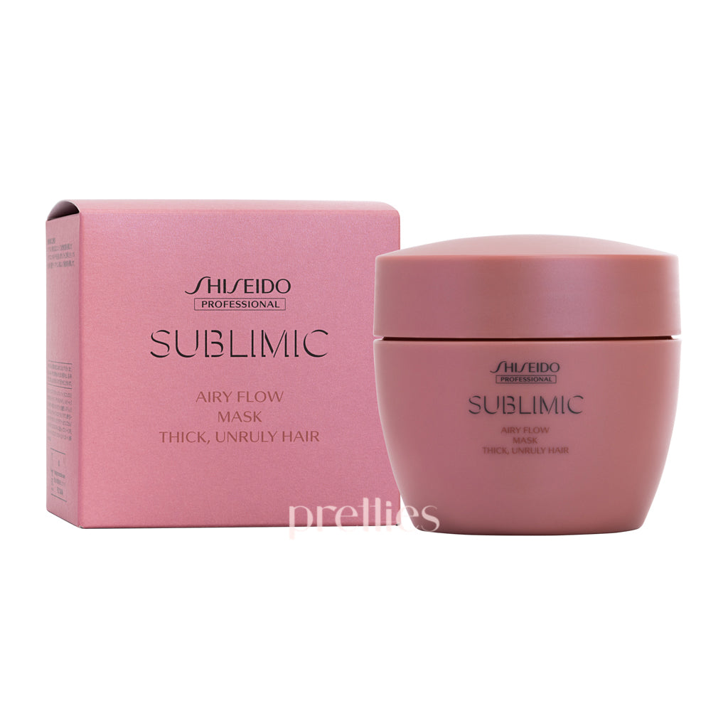 Shiseido SUBLIMIC Airy Flow Hair Mask for Thick & Unruly Hair - 200g Pink | Deep Conditioning Treatment for Frizzy, Damaged Hair | Perfect for Salon-Quality Hair Care at Home