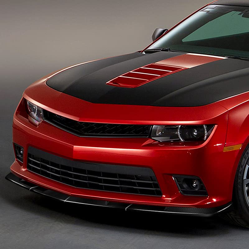 HYPERSPEED Real Carbon Fiber Front Bumper Spoiler Lip 3PCS STP-Style for 2014-2015 Chevy Camaro SS Z28 | Car Body Kit Replacement | Auto Exterior Accessories | Perfect for Racing, Car Shows & Street Performance Enhancement