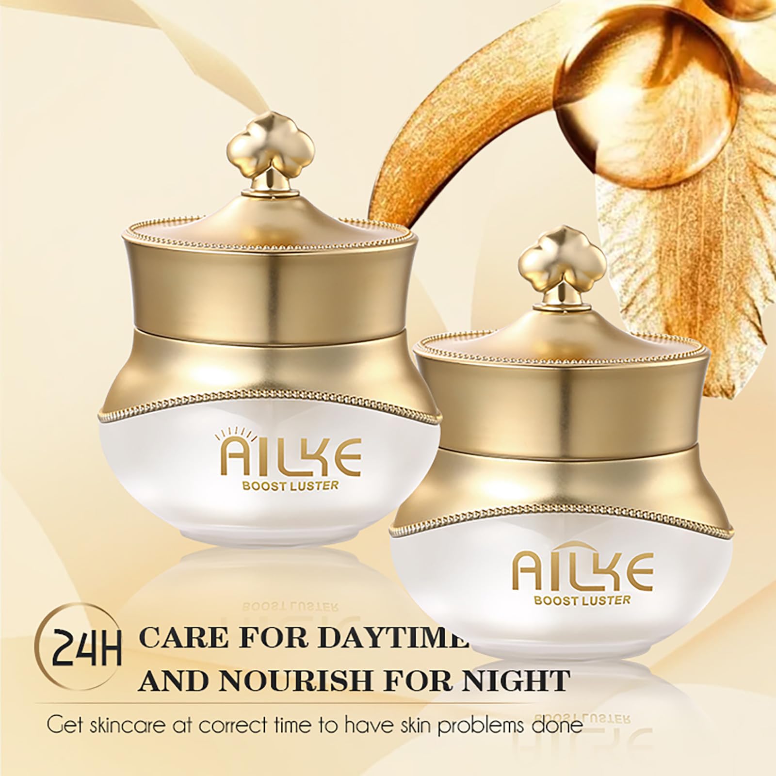 Brightening & Anti-Aging Face Cream with Hyaluronic Acid - Whitening, Freckle Removal, Wrinkle Reduction & Dark Spot Treatment - Non-Greasy Day & Night Moisturizer (20ml x 2) for Glowing Skin at Home or Travel