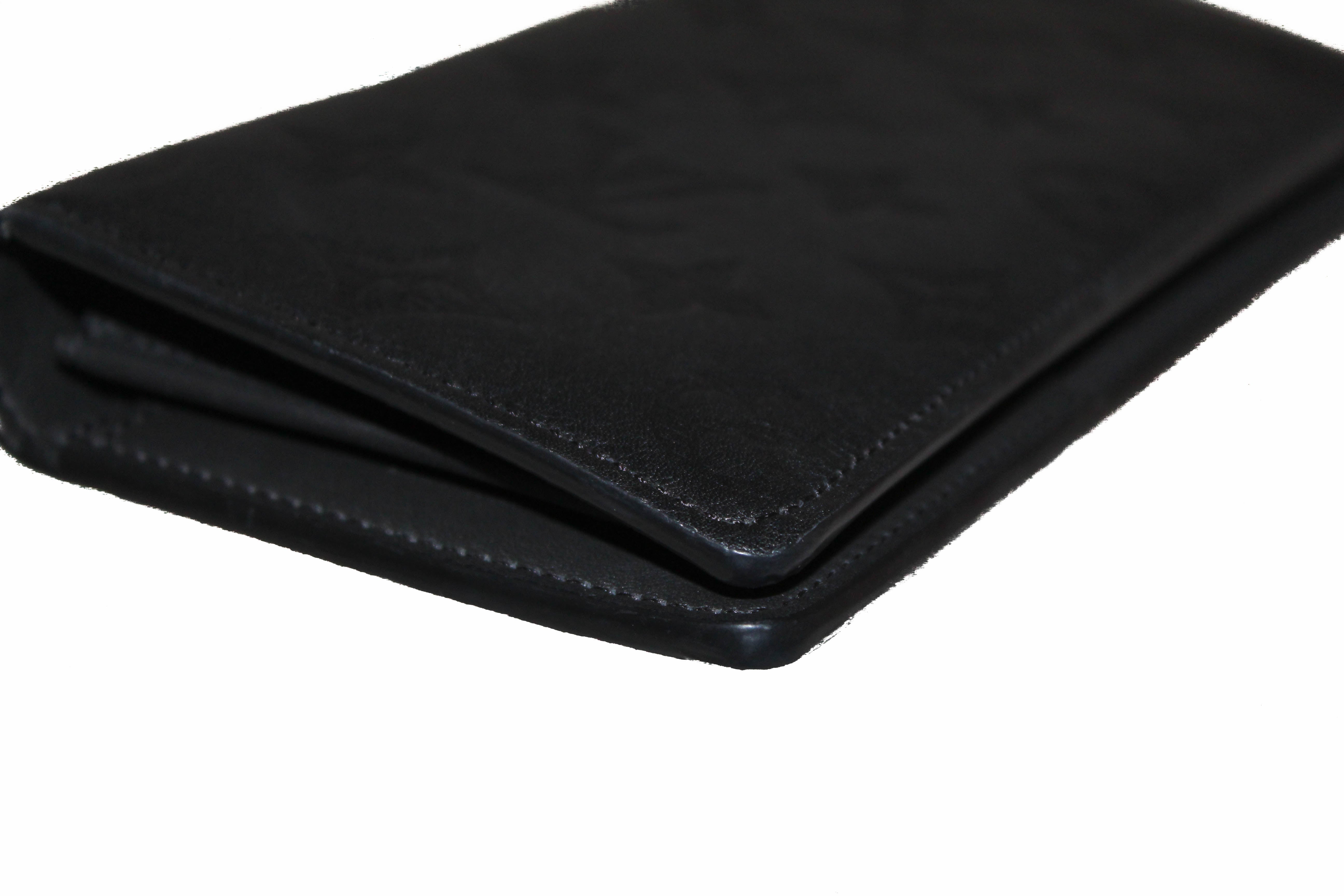 Authentic Louis Vuitton Black Monogram Shadow Calf Leather Wallet for Men - Slim Bifold Credit Card Holder with RFID Protection - Perfect for Everyday Use, Travel & Business Gifts