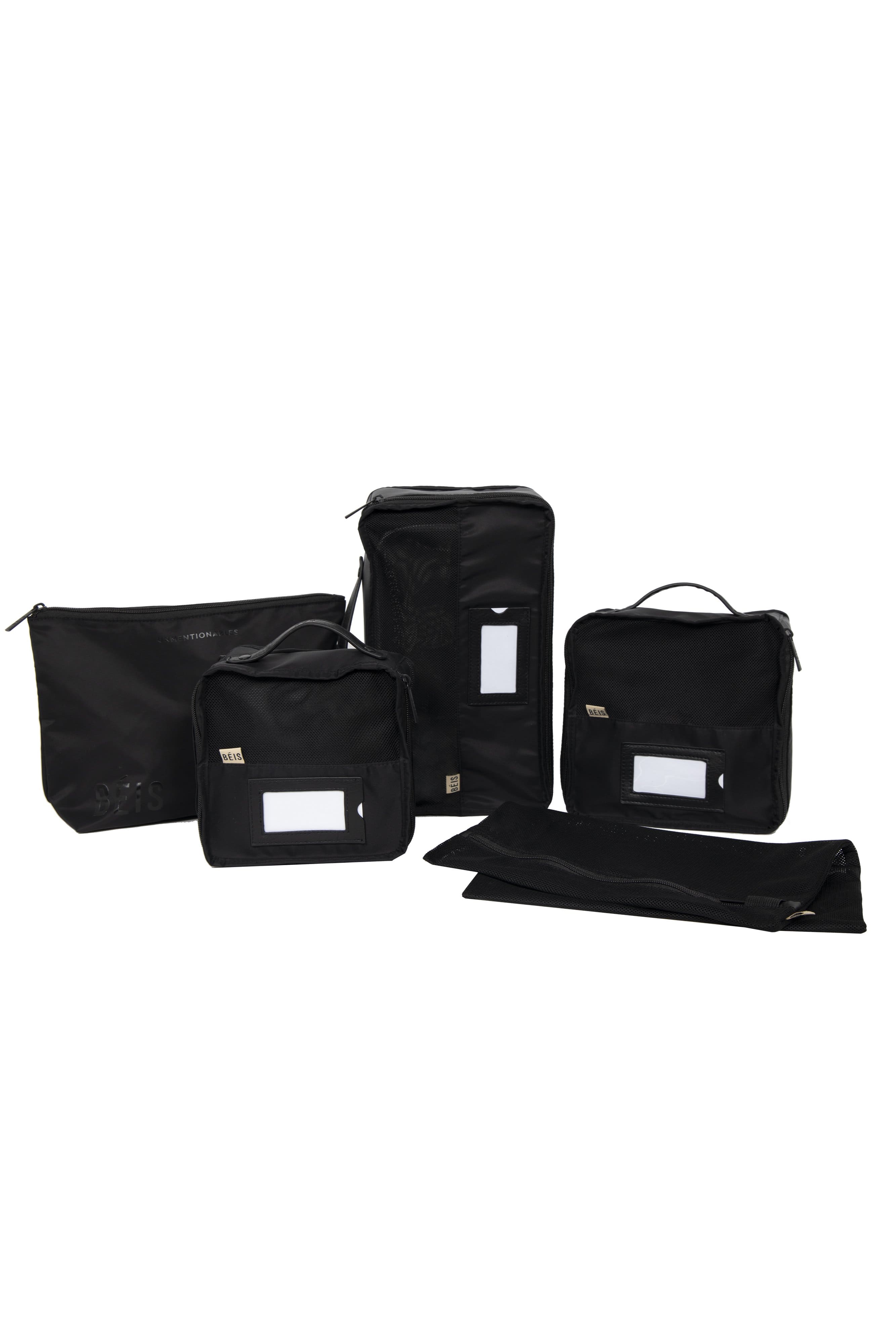Black Lingerie Packing Cube Set - Travel Organizer for Underwear, Bras & Delicates - Perfect for Vacations, Business Trips & Weekend Getaways