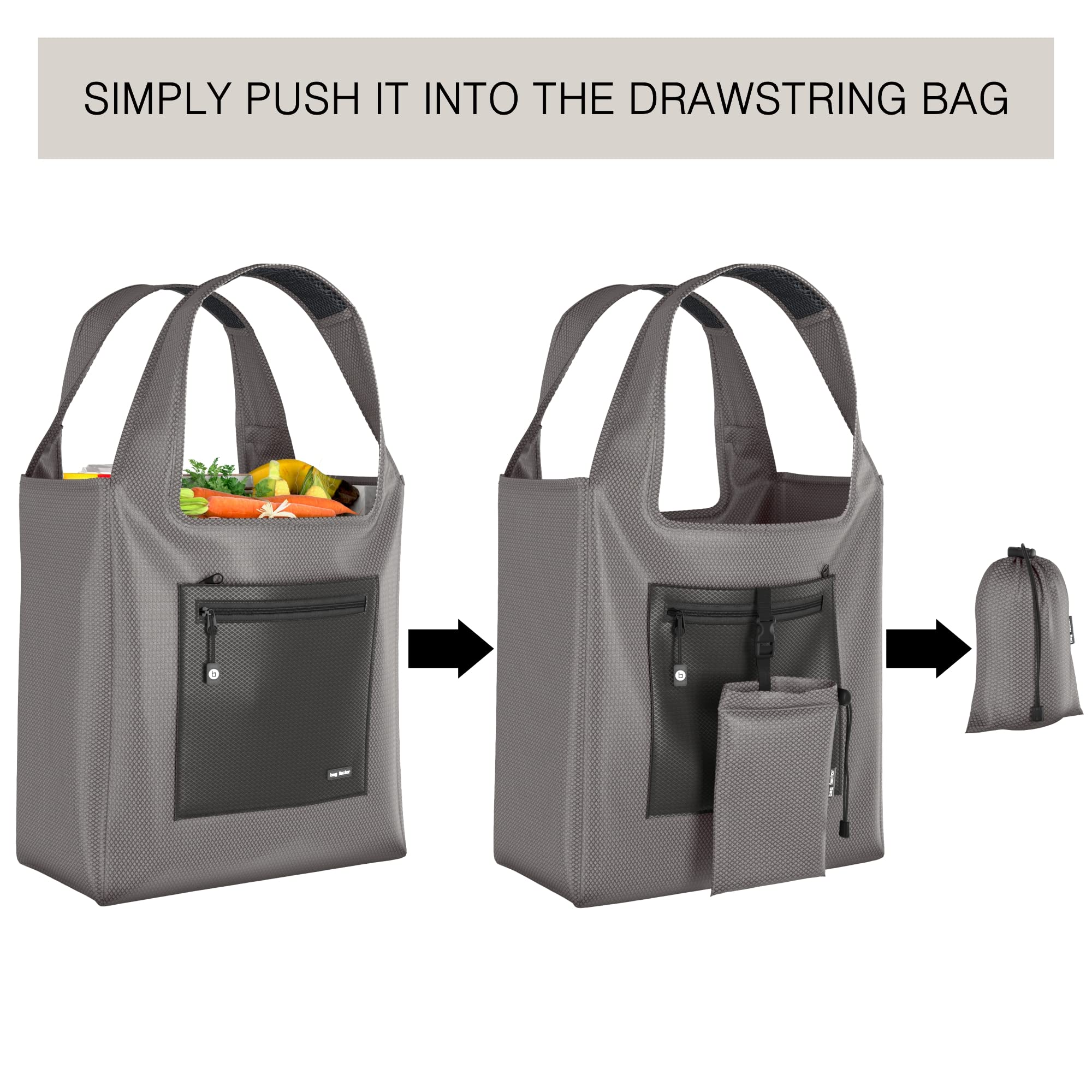 Premium Reusable Grocery Bags - Heavy Duty Foldable Shopping Tote Bags for Groceries, Farmers Market & Travel | Eco-Friendly & Durable