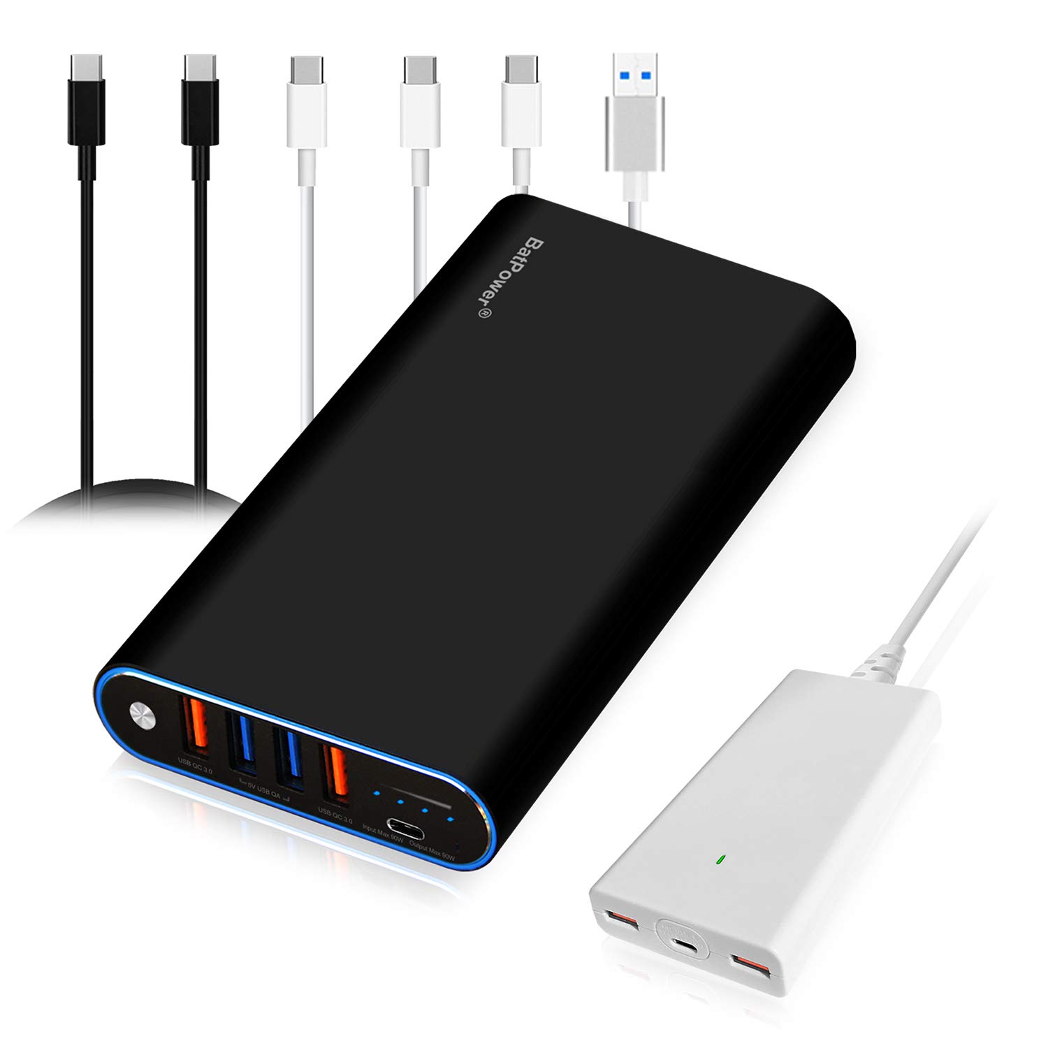 BatPower 98Wh High-Speed PD USB-C Power Bank - 120W Portable Laptop Charger for MacBook Pro/Air, USB-C Laptops, Tablets & Smartphones | Fast Charging External Battery Pack for Travel, Work & Outdoor Adventures