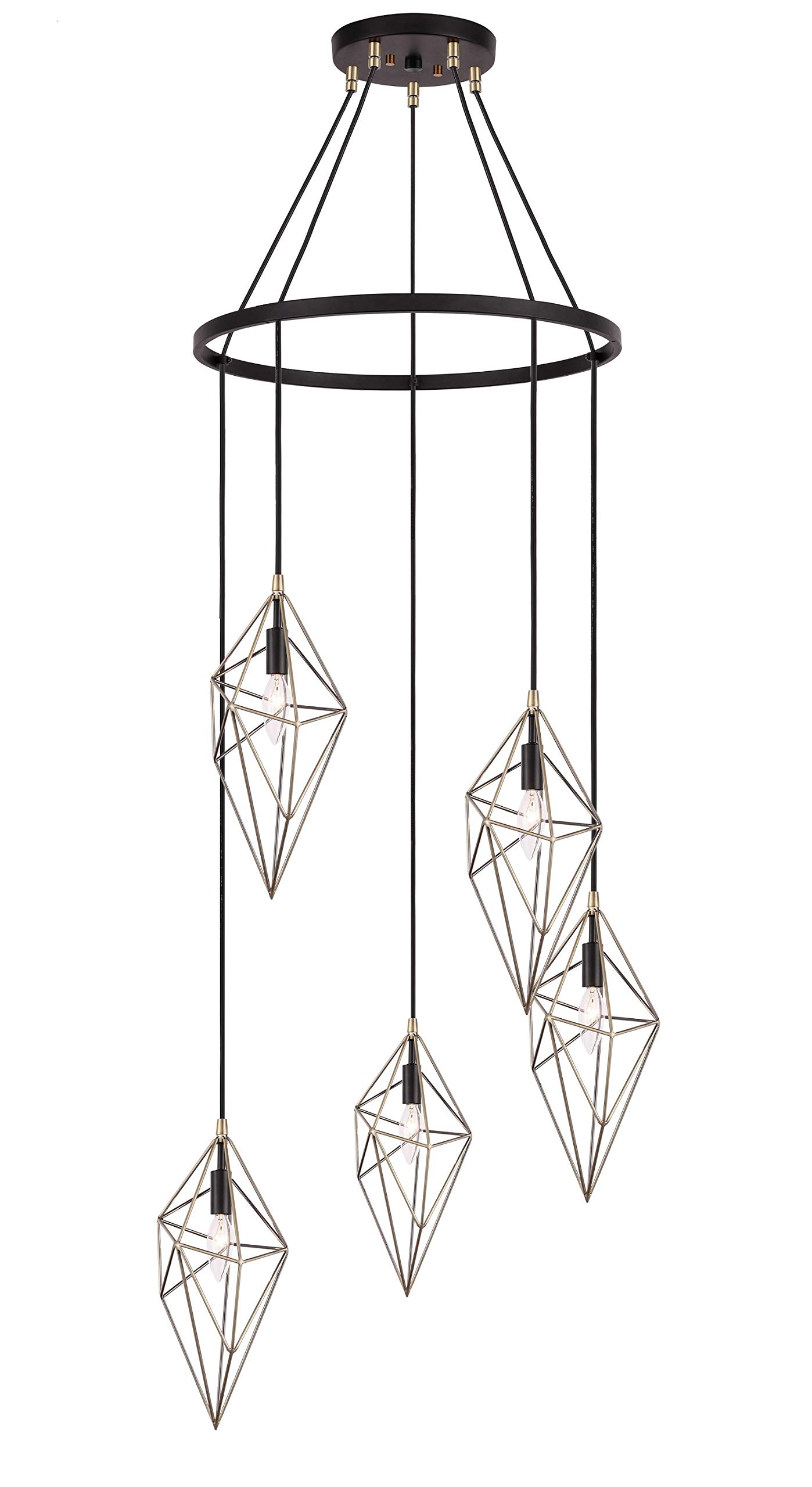 Antique Brass and Bronze Dragon Ball Z Pendant Chandelier - DBZ Inspired Anime Lighting for Living Room, Bedroom, or Game Room Decor