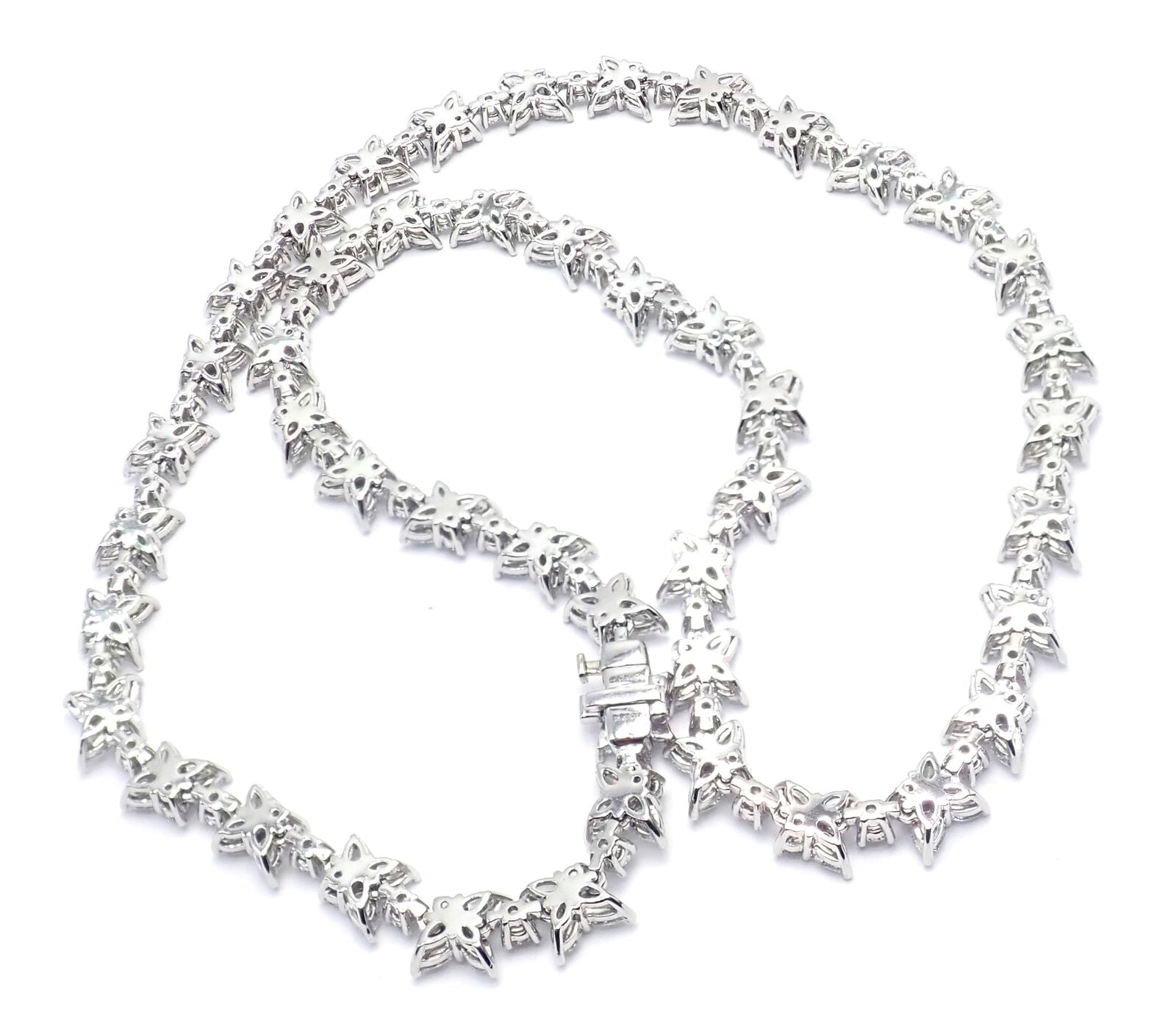 Authentic Tiffany & Co Victoria Platinum 15.83ct Diamond Cluster Necklace | Luxury Diamond Jewelry for Women | Perfect for Weddings, Anniversaries & Special Occasions