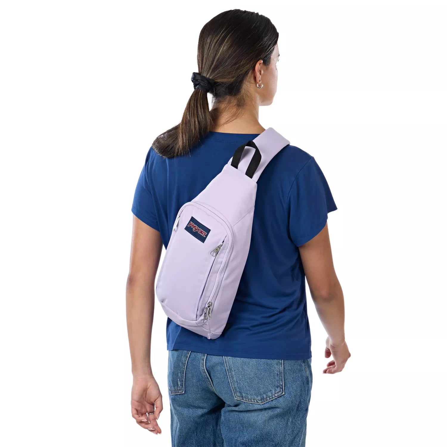 JanSport Move Sling Backpack - Lightweight Crossbody Bag for Women & Men, Pastel Lilac - Perfect for Travel, School & Everyday Use