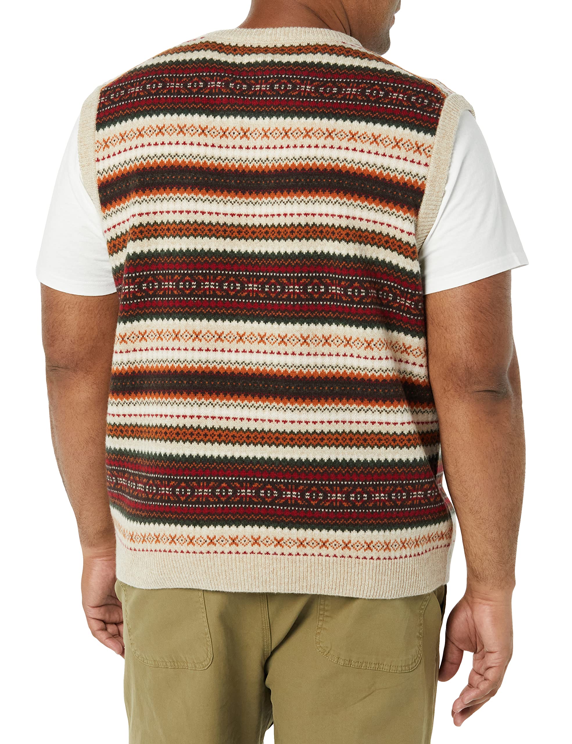Amazon Essentials Men's Lambs Wool Sweater Vest - Premium Knit Sleeveless Pullover for Men | Warm Winter Layering, Office Wear & Casual Outfits