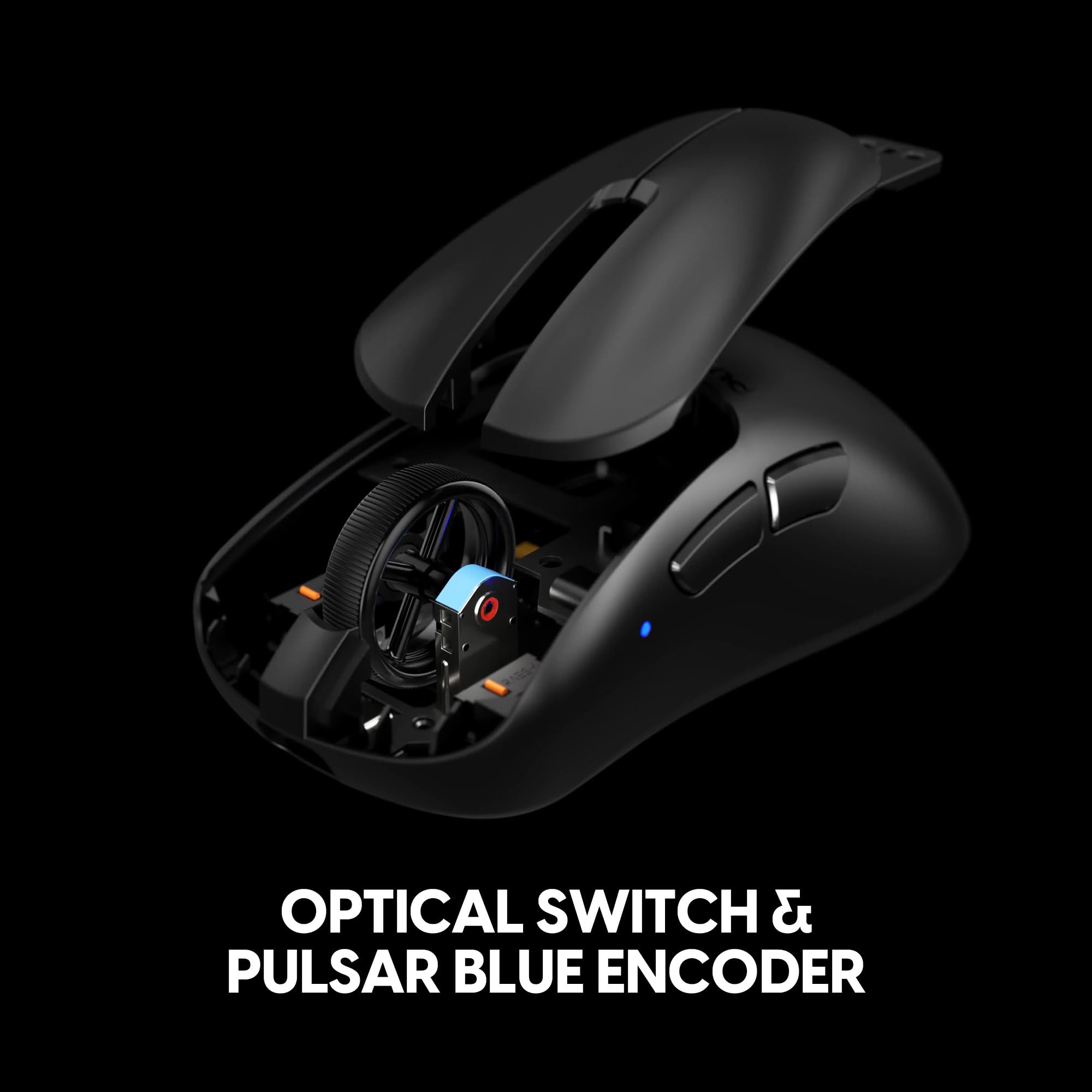Pulsar Xlite V4 Wireless Gaming Mouse - Ultra Lightweight 58g Ergonomic Design, Optical Switches, 32000 DPI, 750 IPS, XS-1 Sensor, 8K Compatible - Large White for FPS, MOBA & Esports Gaming
