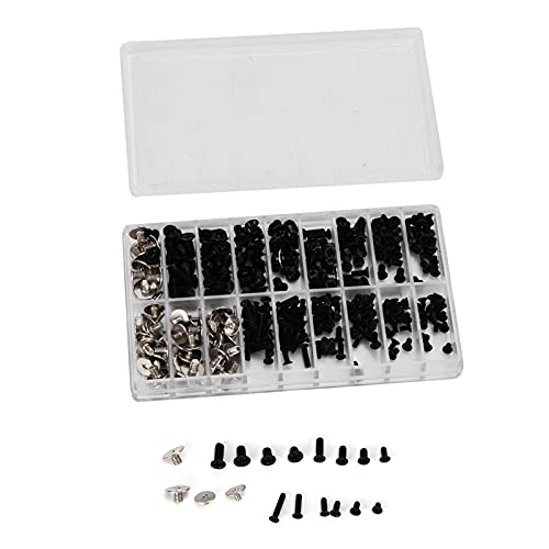 Weohoviy 360Pcs Laptop Screw Kit - M2 M2.5 M3 Replacement Screws for Notebook & Computer Repair - Black Miniature Screw Assortment for MacBook, Dell, HP, Lenovo - Perfect for DIY Fixes & Tech Maintenance