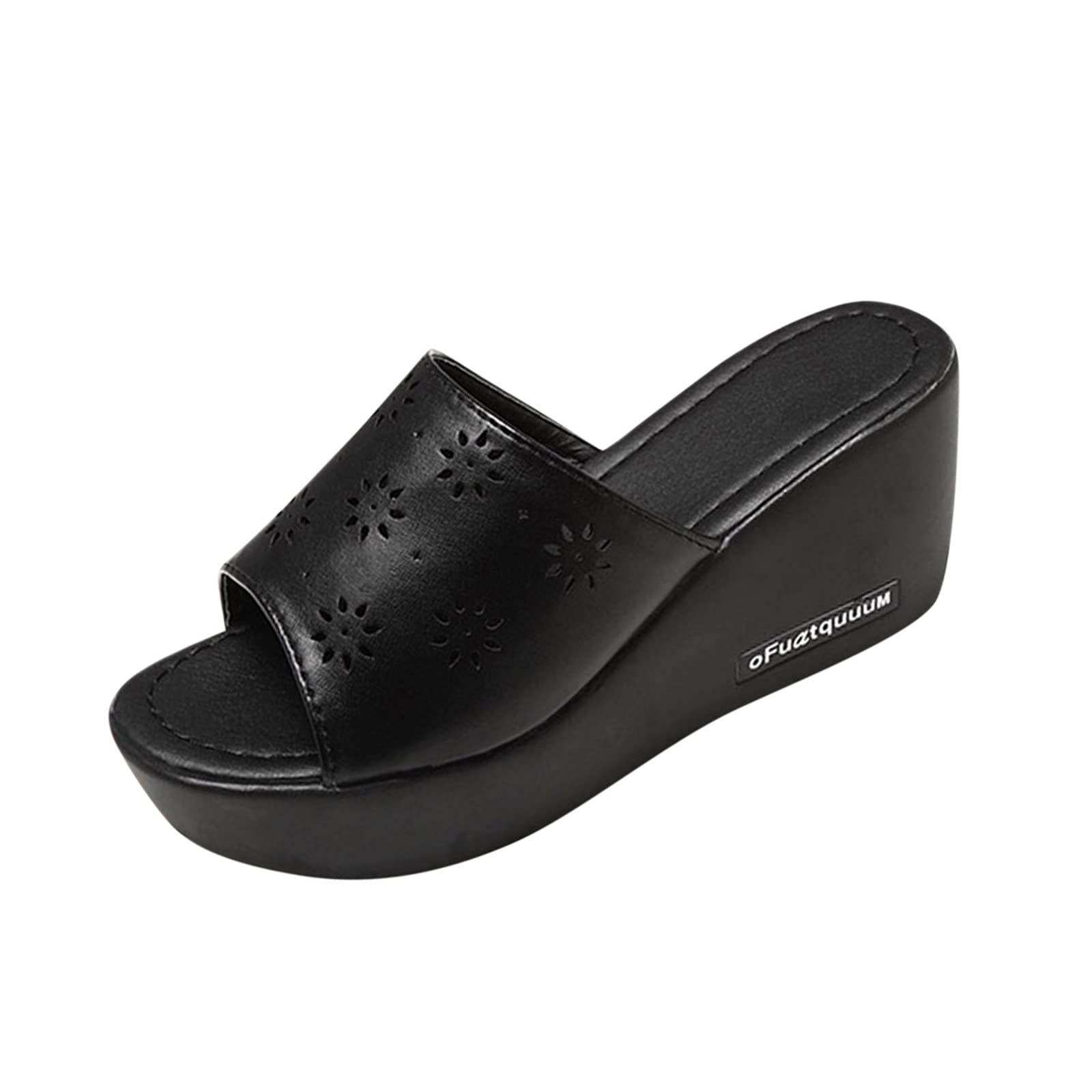 Women's Comfortable Slip-On NC Wedge Sandals with Sweet Wings Design - Summer Platform Slide Sandals for Beach, Pool, and Casual Outings