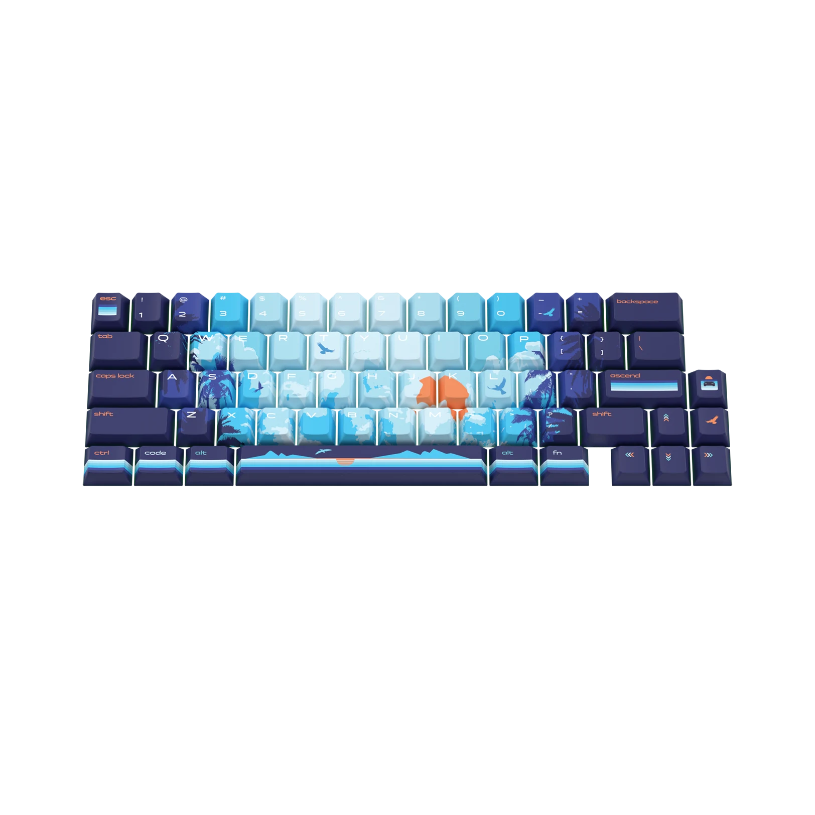 Synth Sunrise Limited Edition Keycaps - Custom Mechanical Keyboard Keycaps for Gaming & Typing - Perfect for PC, Mac, and Laptop Enthusiasts