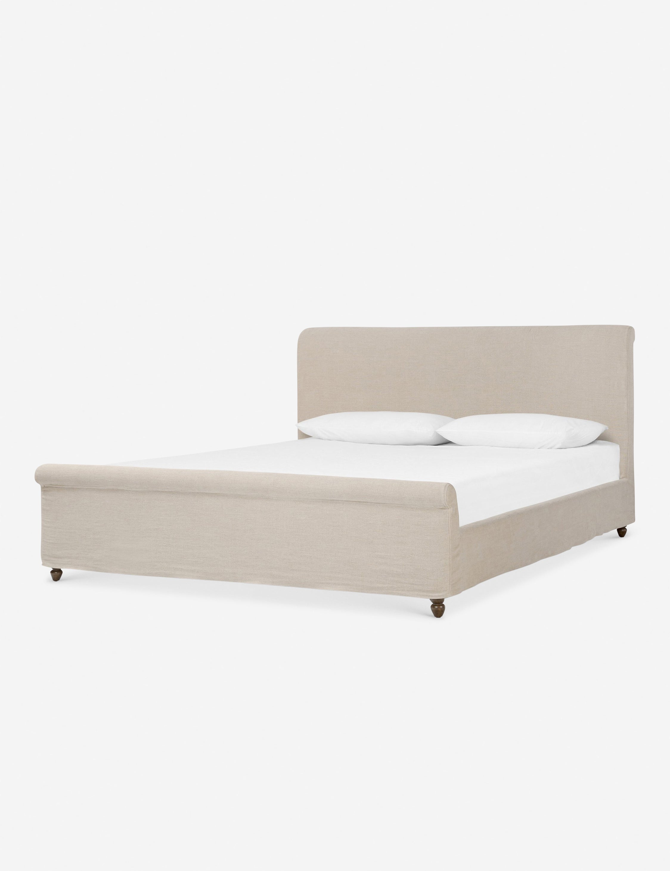 Dalia Slipcover Bed by Amber Lewis x Four Hands - Modern Upholstered Bed Frame for Bedroom Decor - Perfect for Master Bedroom, Guest Room & Cozy Home Styling