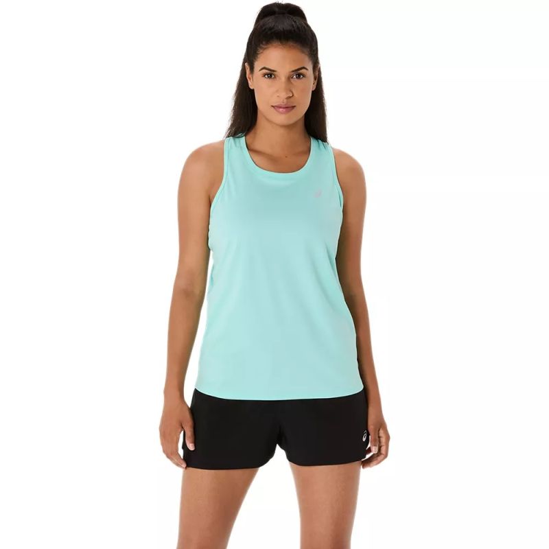 ASICS Women's Silver Running Tank Top - Lightweight Moisture-Wicking Workout Shirt for Jogging, Gym & Outdoor Activities