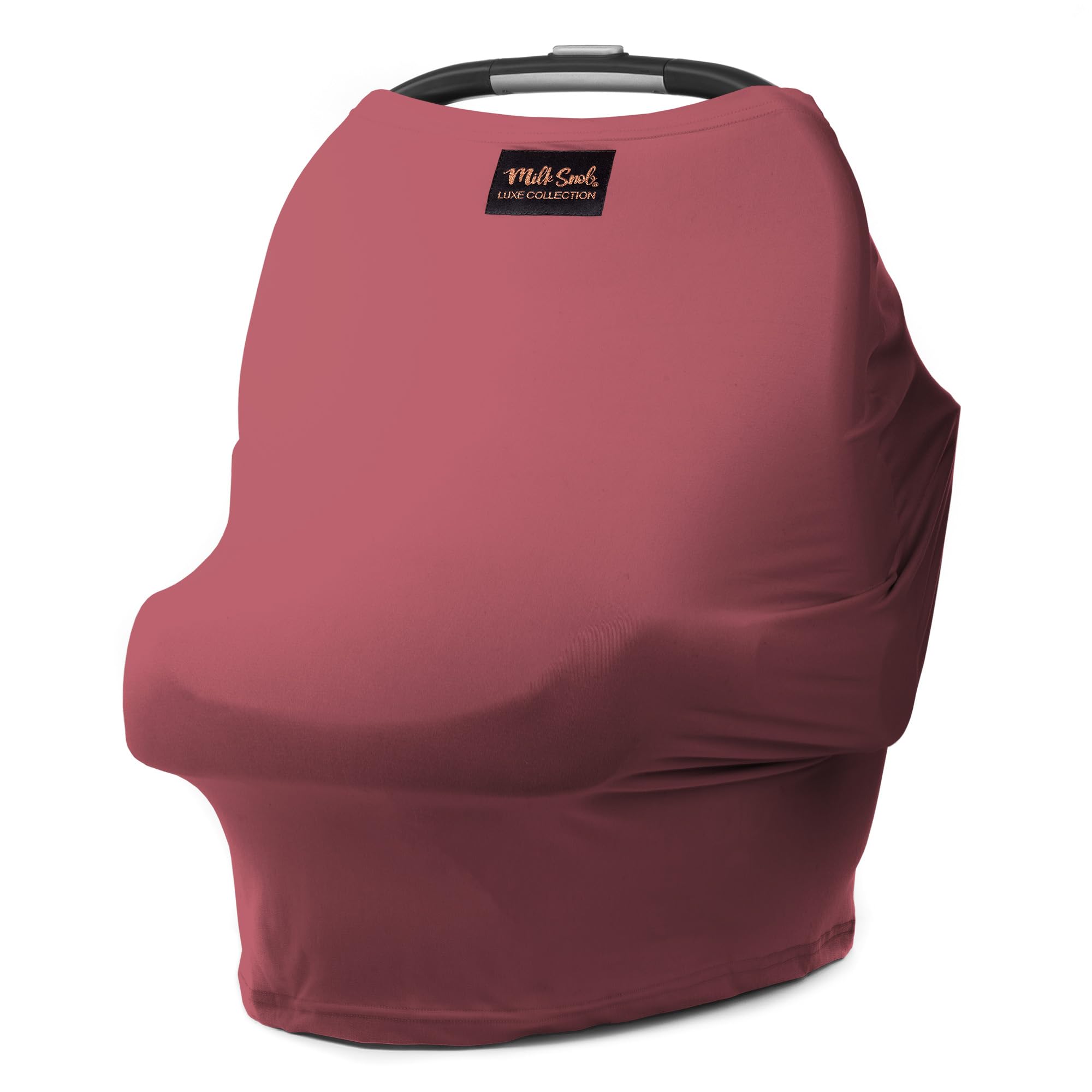 Milk Snob Original 5-in-1 Luxe Baby Cover in Ash Rose - Nursing Cover, Car Seat Canopy, Stroller Blanket, High Chair Cover & Shopping Cart Protector | Soft Breathable Fabric for Breastfeeding Privacy, Infant Carrier & Newborn Essentials | Perfect for Travel, Outings & Daily Baby Care