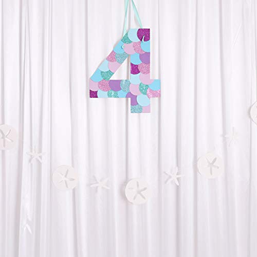 Mermaid 4st Birthday Decoration