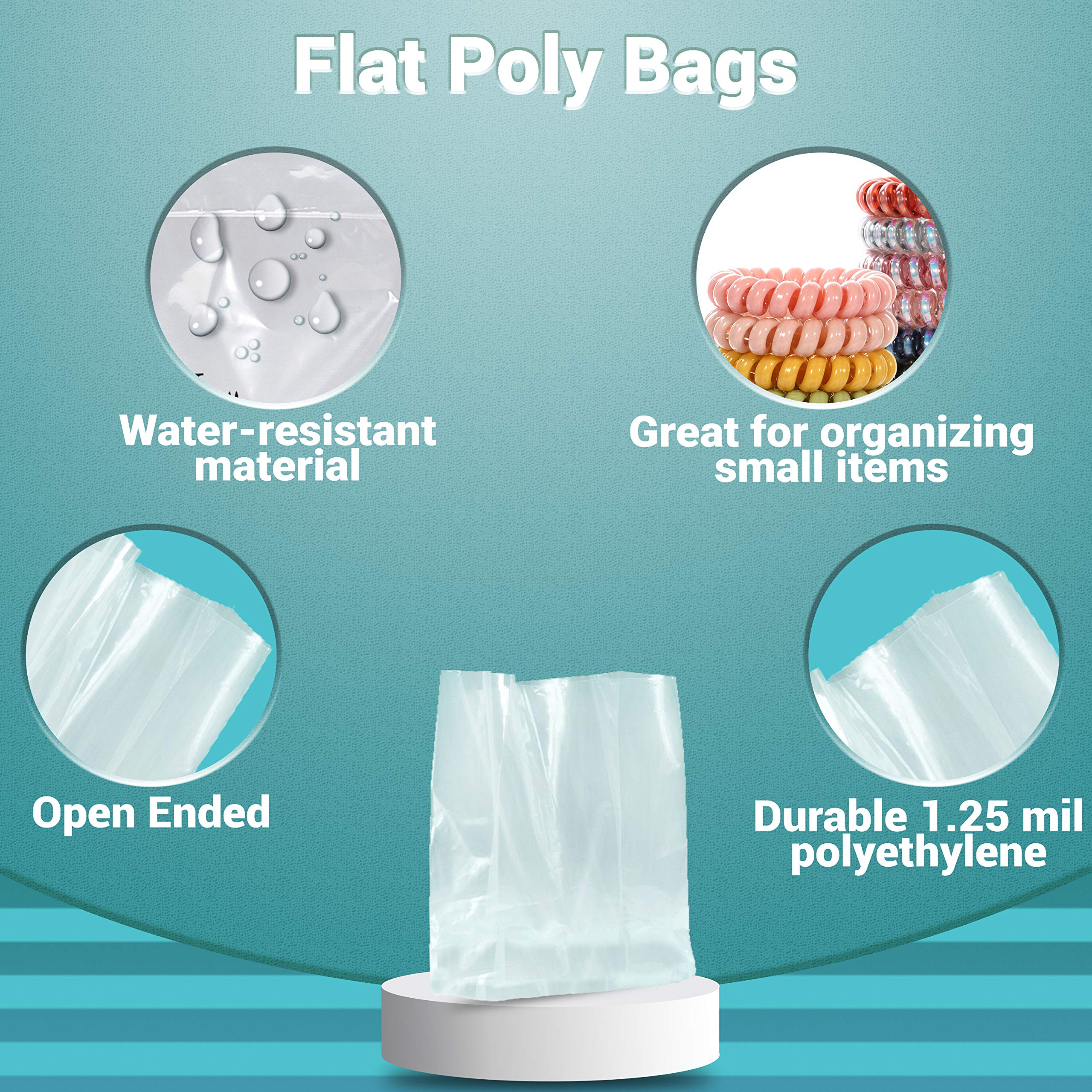 APQ 1000 Pack 16x20 Clear Poly Bags - 1.25 Mil Thickness Polyethylene Storage Bags for Shipping, Food Service & Industrial Use | Perfect for Packaging, Organizing & Protecting Retail Items