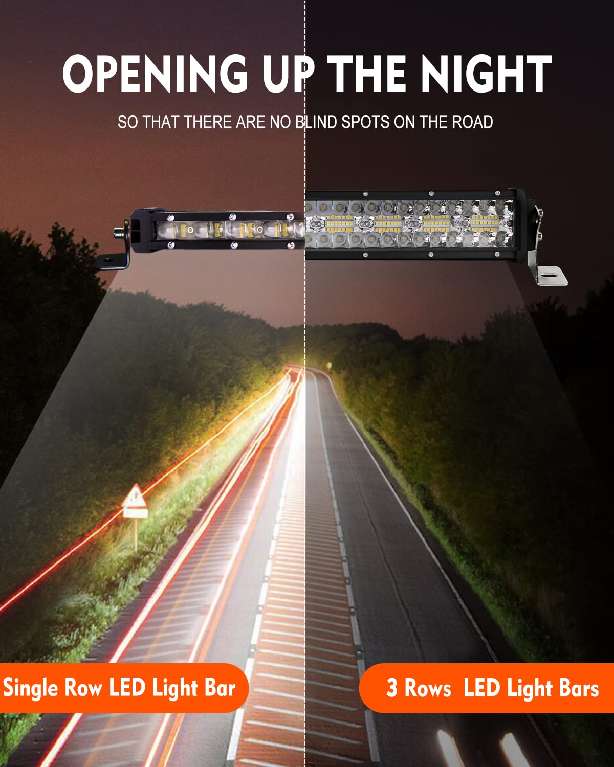 COLIGHT 44 Inch Single Row LED Light Bar - 30000LM 6D Off Road Driving Light for Trucks, SUV, ATV, Boat | Waterproof Bumper & Roof Mounting | Perfect for Night Off-Roading, Camping & Emergency Lighting