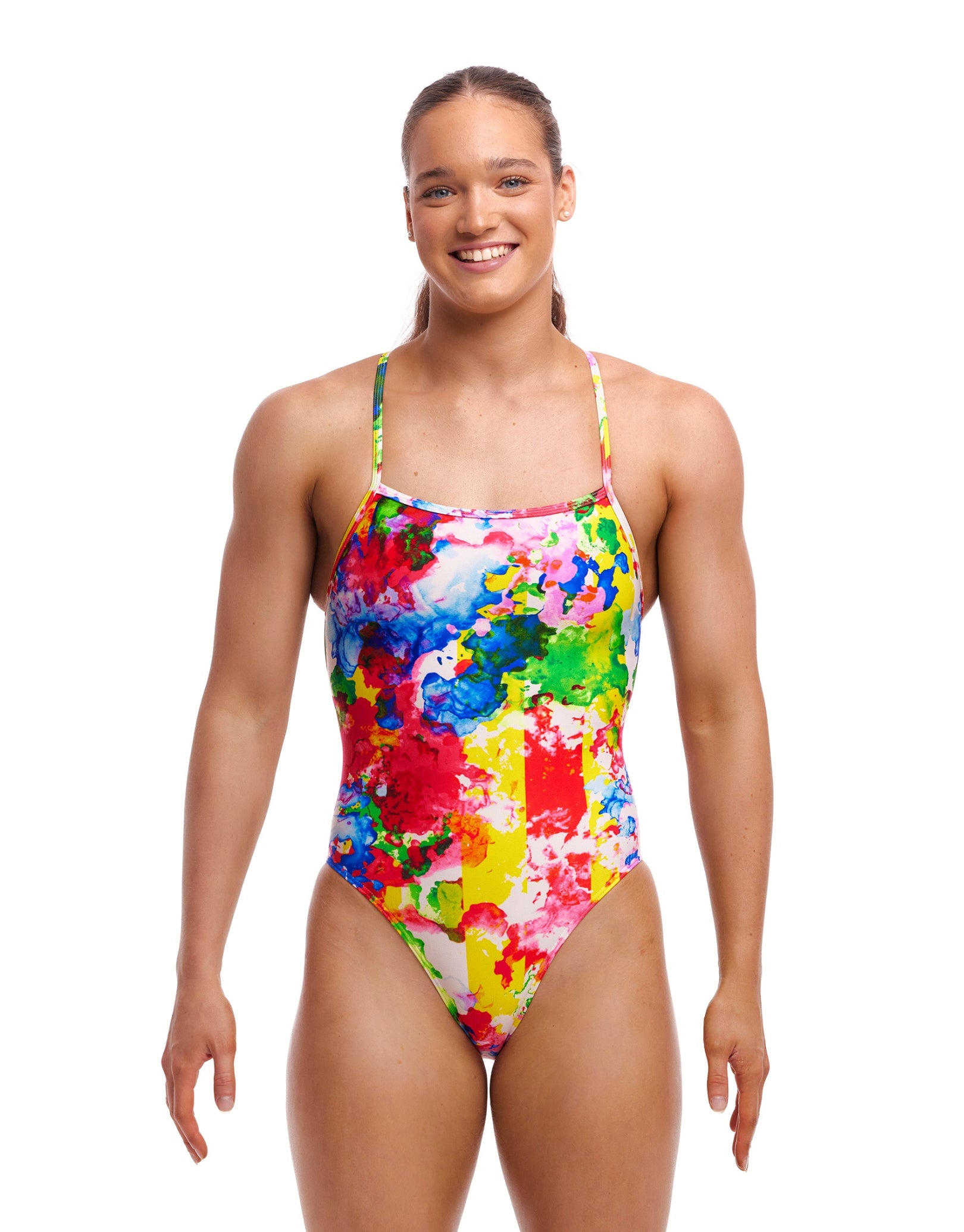 Best Strapless One-Piece Swimsuit for Women - Comfortable & Stylish Ink Jet Print - Perfect for Beach, Pool, and Summer Vacations