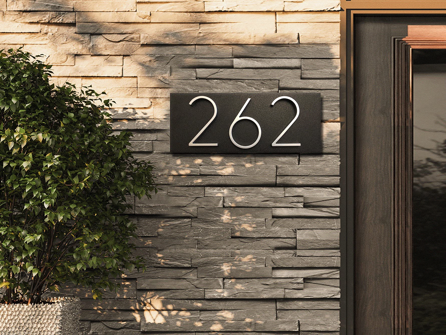Modern House Numbers & Address Plaques - Custom Vertical & Horizontal Address Signs for Home & Business | Personalized Outdoor House Number Plaques | Perfect for Mail Delivery, Emergency Services & Curb Appeal