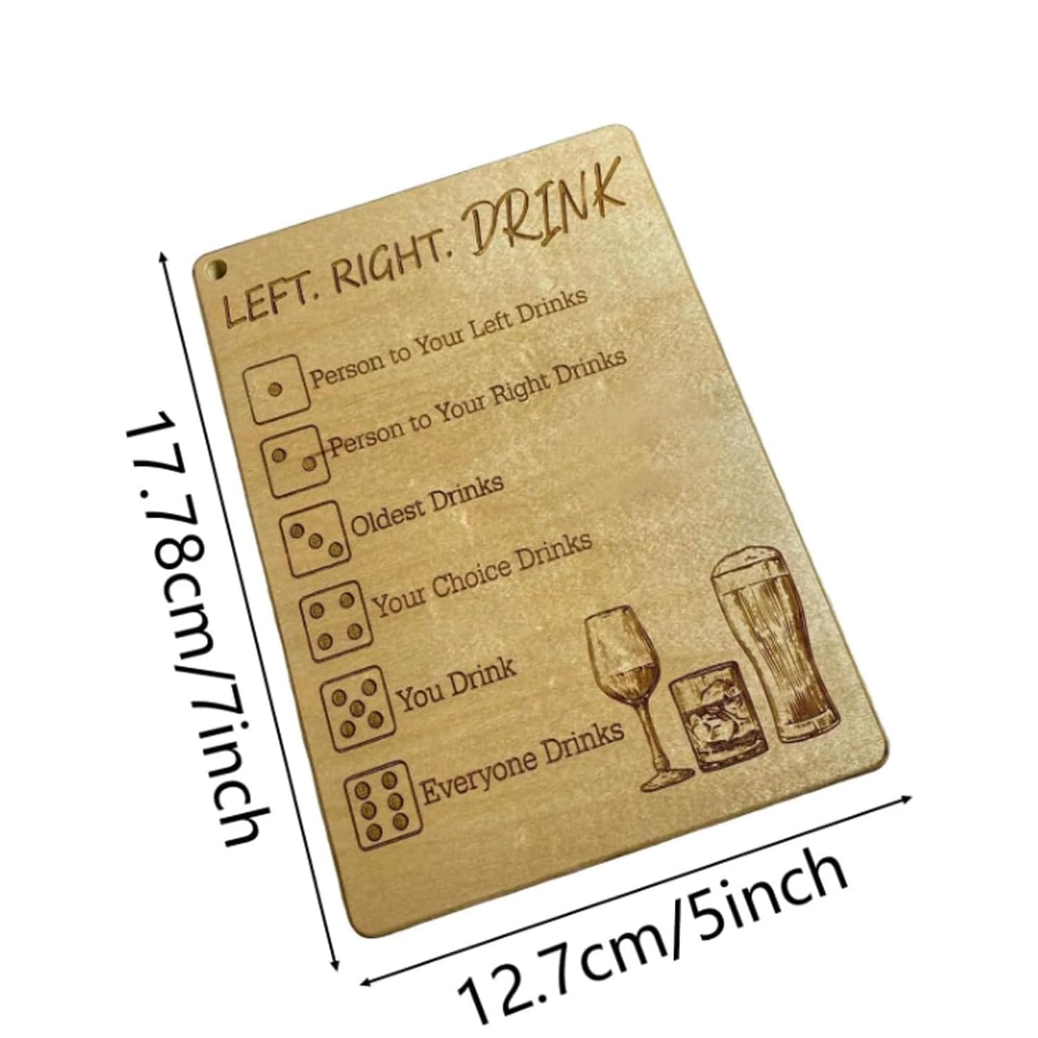 Left and Right Drinking Game - Fun Dice Bag & Party Dice Game for Adults - Interactive Social Board Game with Beverage Rules (1 Piece) - Perfect for Parties, Game Nights & Social Gatherings