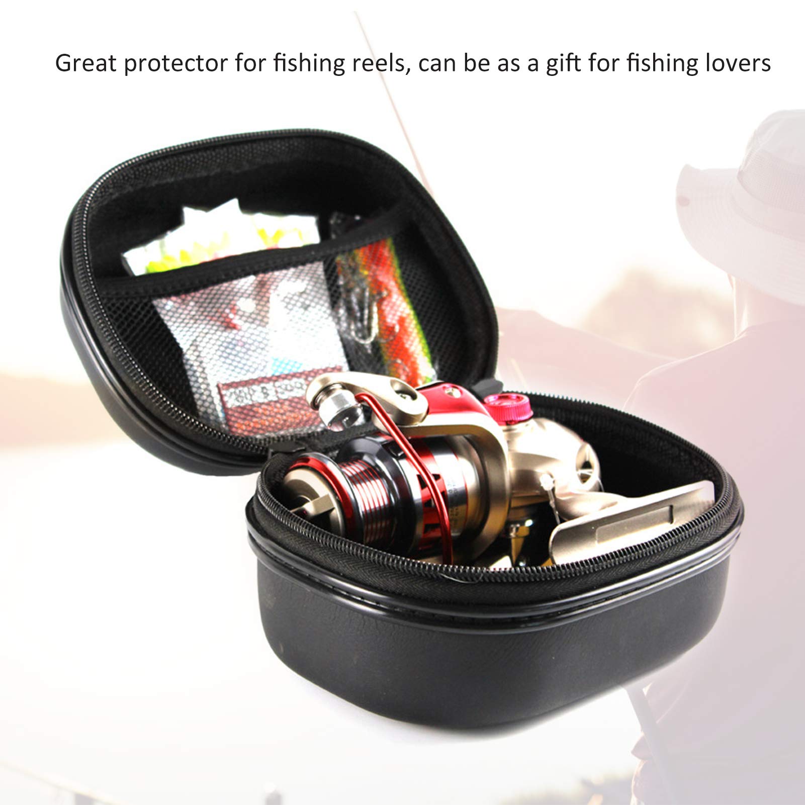 Dilwe Fishing Reel Bag - Waterproof Protective Cover with Carrying Handle for Spinning & Baitcasting Reels - Portable Storage Case for Outdoor Fishing Gear Accessories - Perfect for Freshwater, Saltwater & Travel Fishing Trips