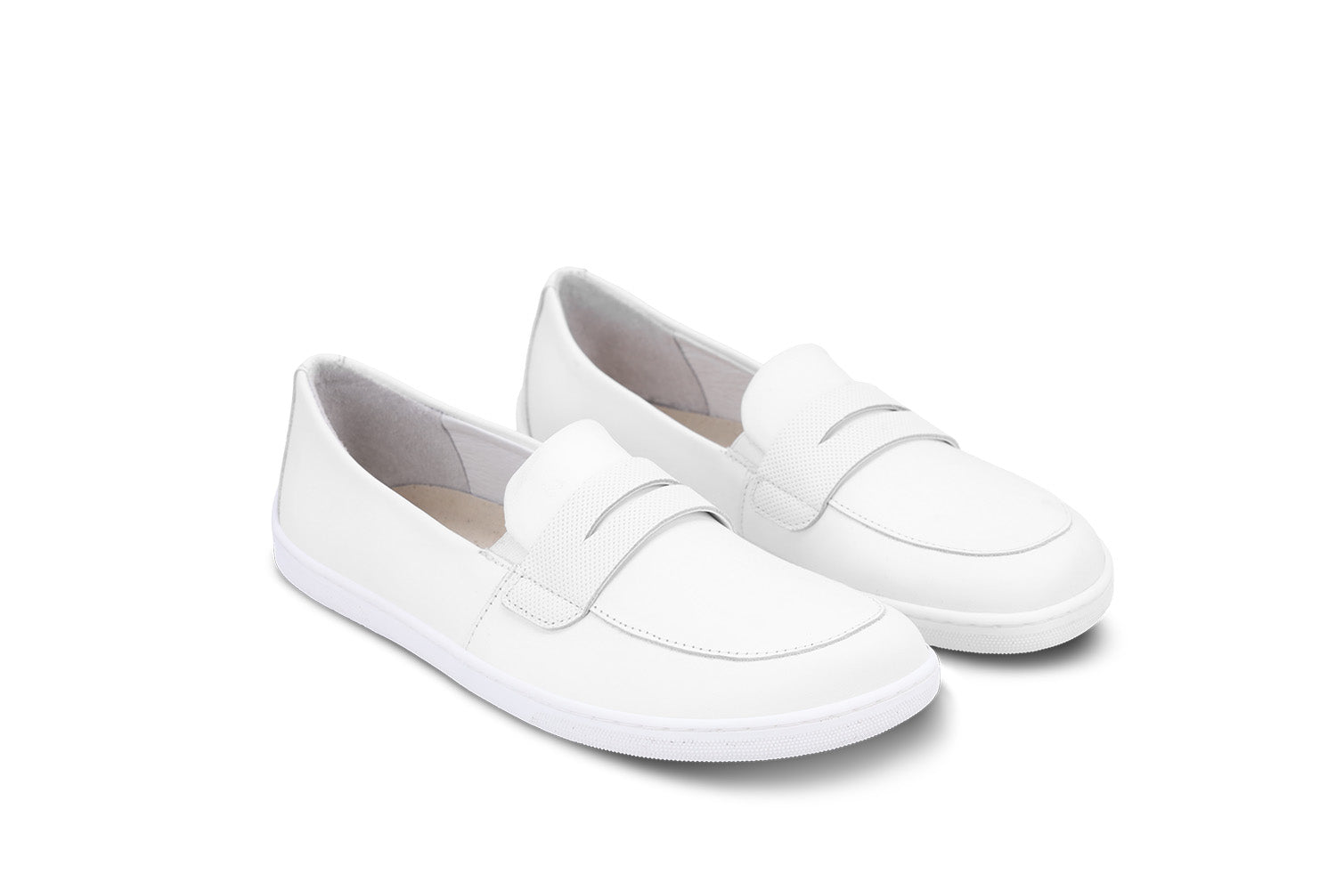 Barefoot Moccasins for Men & Women | Be Lenka Buena All White Minimalist Shoes | Comfortable House Slippers for Indoor & Outdoor Use