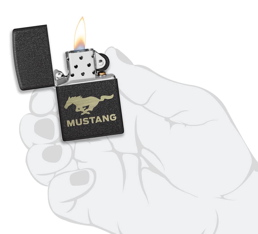 Zippo Ford Logo Windproof Lighter - Classic Collectible Metal Lighter for Outdoor Camping, Hiking & Everyday Carry (ECT)