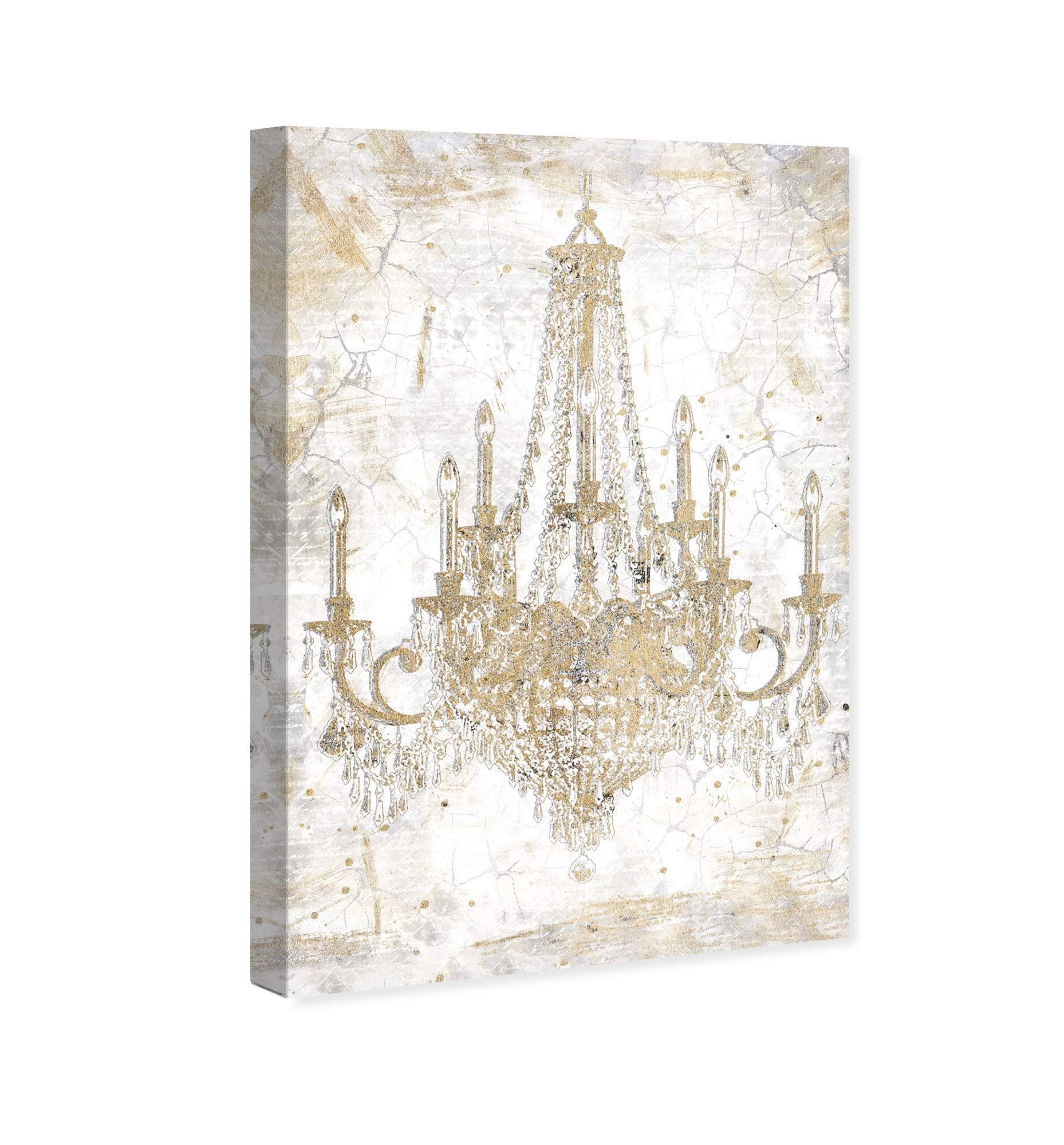 Oliver Gal Artist Co. Fashion & Glam Wall Art Canvas Prints - 20x30 Inch Gold & White Chandelier Home Decor - Perfect for Living Room, Bedroom & Office Wall Decoration