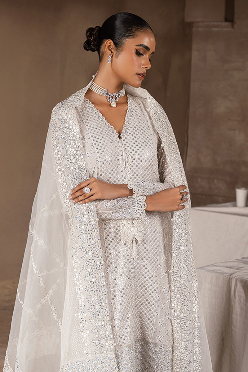 KASHISH 3-Piece Chiffon Embroidered Pret Dress Set - Elegant Floral Embroidery for Women's Party, Wedding & Special Occasions