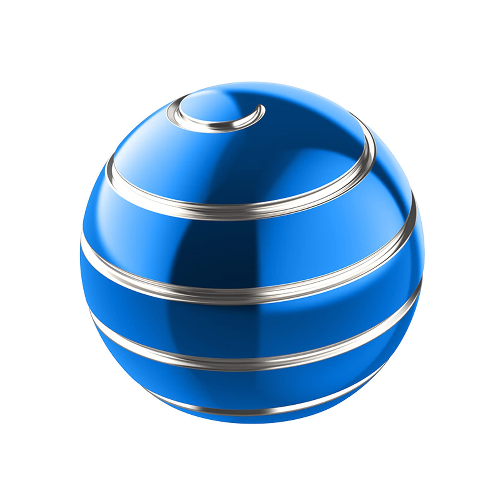 Kinetic Desk Toys 2.17'' (55mm) - Stress Relief Fidget Toys for Adults & Kids with Autism - Sensory Toys for Anxiety - Fun Party Favors for Ages 5-12 - Blue Color - Perfect for Office, Classroom & Home Use