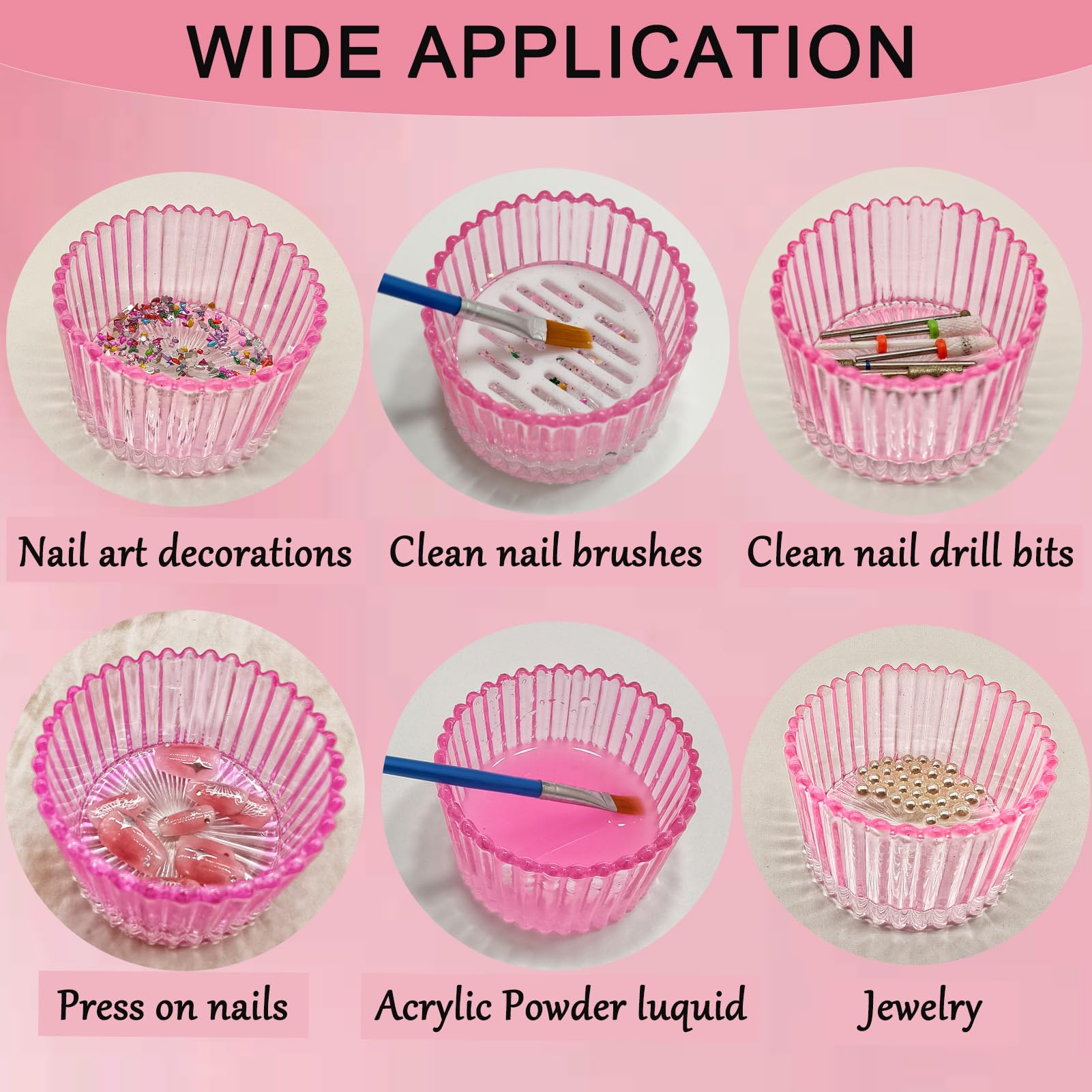 **Large Nail Monomer Liquid Cup - Dappen Dish for Acrylic Nails, Gel Polish & Glitter - Professional Nail Salon Tools for Nail Art & Manicure Business - Perfect for Acrylic Liquid, Powder & Polish Remover Storage**    *(Ideal for Nail Technicians, DIY Nail Art, Salon Storage & Professional Manicure Services)*