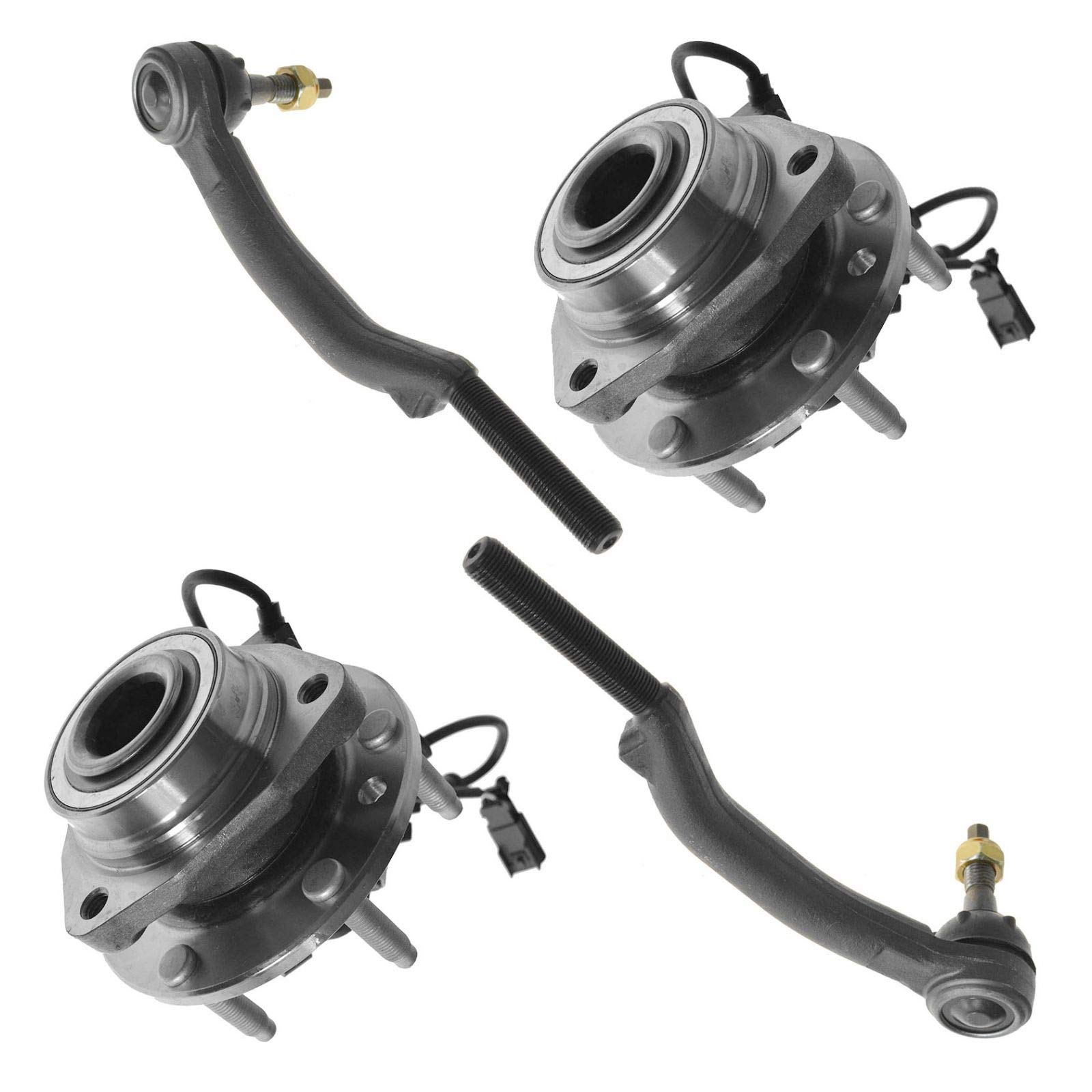 Chevy Trailblazer GMC Envoy Front Wheel Hub & Bearings with Outer Tie Rods - Durable Replacement for Smooth Driving & Off-Road Adventures