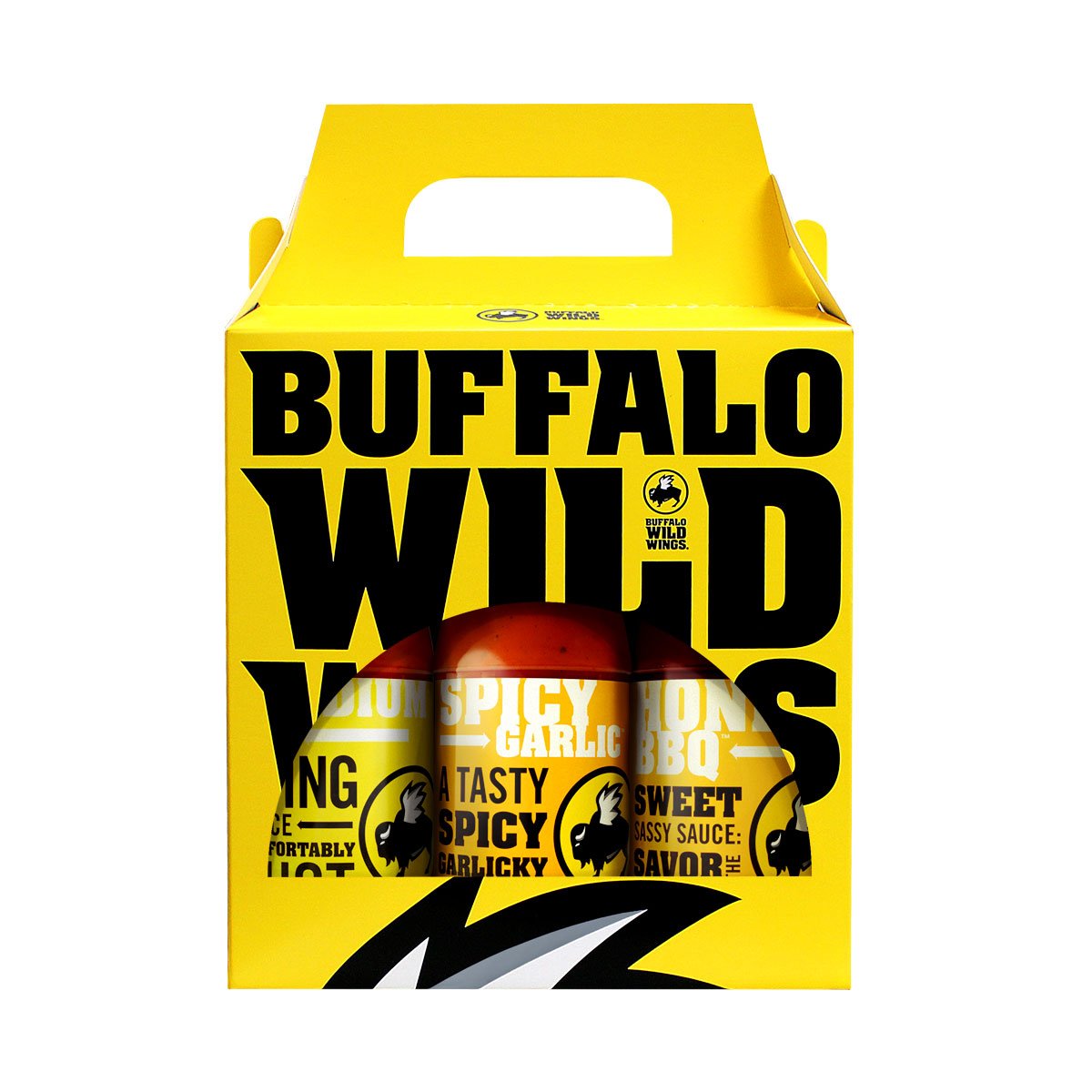 Buffalo Wild Wings Flavor Variety Pack - Medium, Spicy Garlic & Honey BBQ Sauce - Perfect for Game Day, Parties & Family Gatherings