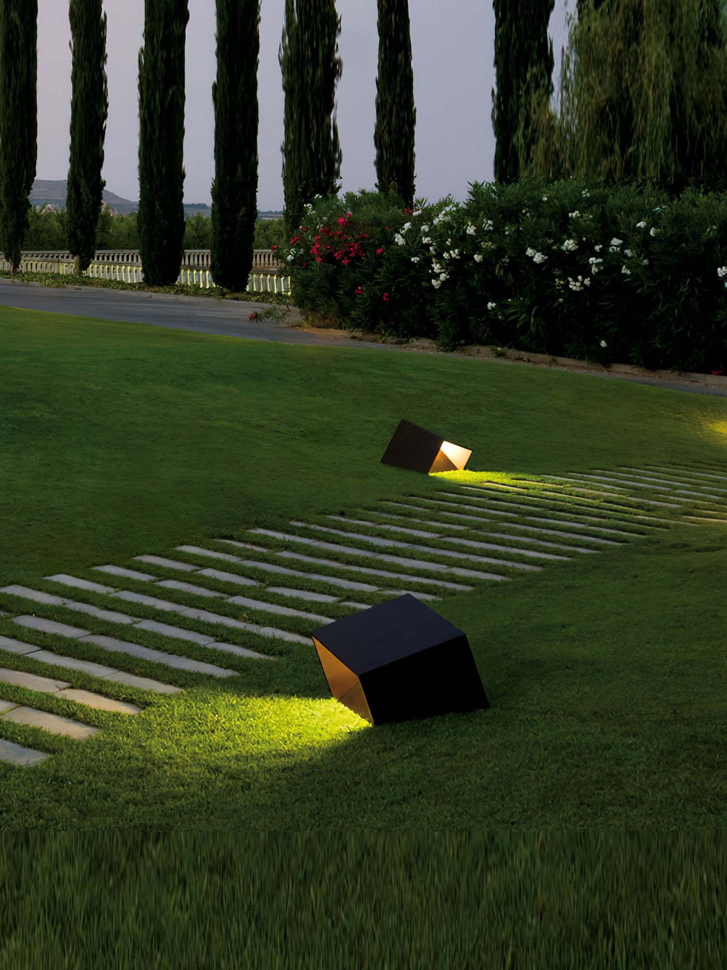Solar Powered LED Cube Garden Lights - Waterproof Outdoor Decorative Lighting for Patio, Yard, Pathway & Landscape - Warm White & Cool White Options