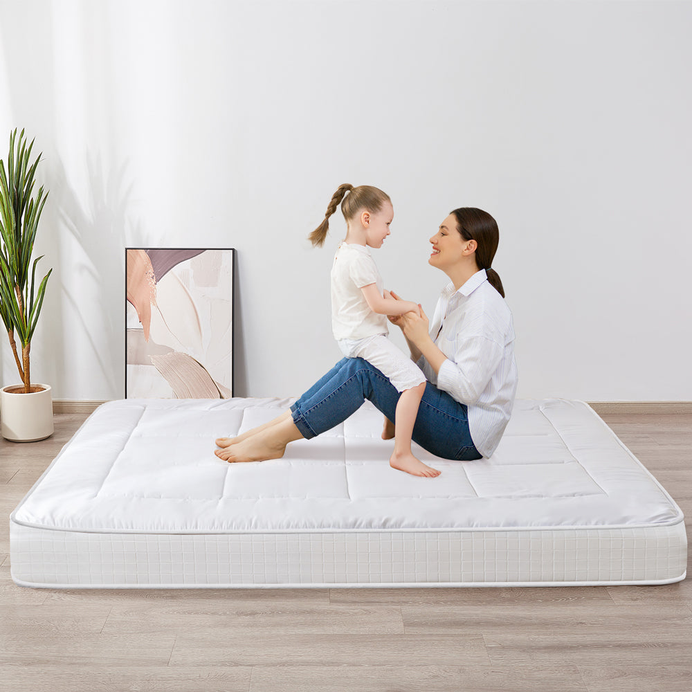 MAXYOYO 8-Inch Thick Japanese Futon Mattress - Super Soft Square Quilting Floor Bed for Guest Room & Small Spaces (Light Brown) | Perfect for Apartments, Dorms & Meditation Rooms