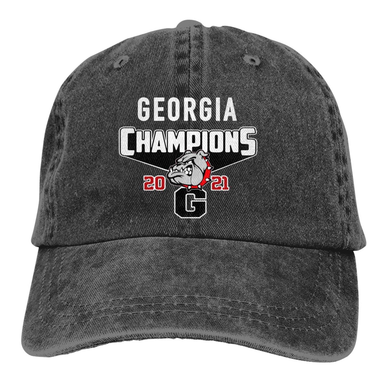 Georgia Bulldogs 2021 College Football National Championship Adjustable Retro Baseball Cap - Vintage Sports Hat for Fans, Tailgating & Outdoor Activities