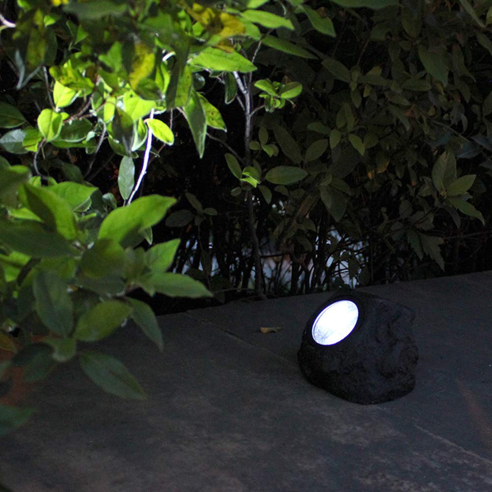 Solar Powered Outdoor Spot Lights - Waterproof LED Garden Stone Lamp for Patio, Yard & Pathway Lighting | Energy Efficient Solar Flood Light for Landscape, Driveway & Outdoor Decor
