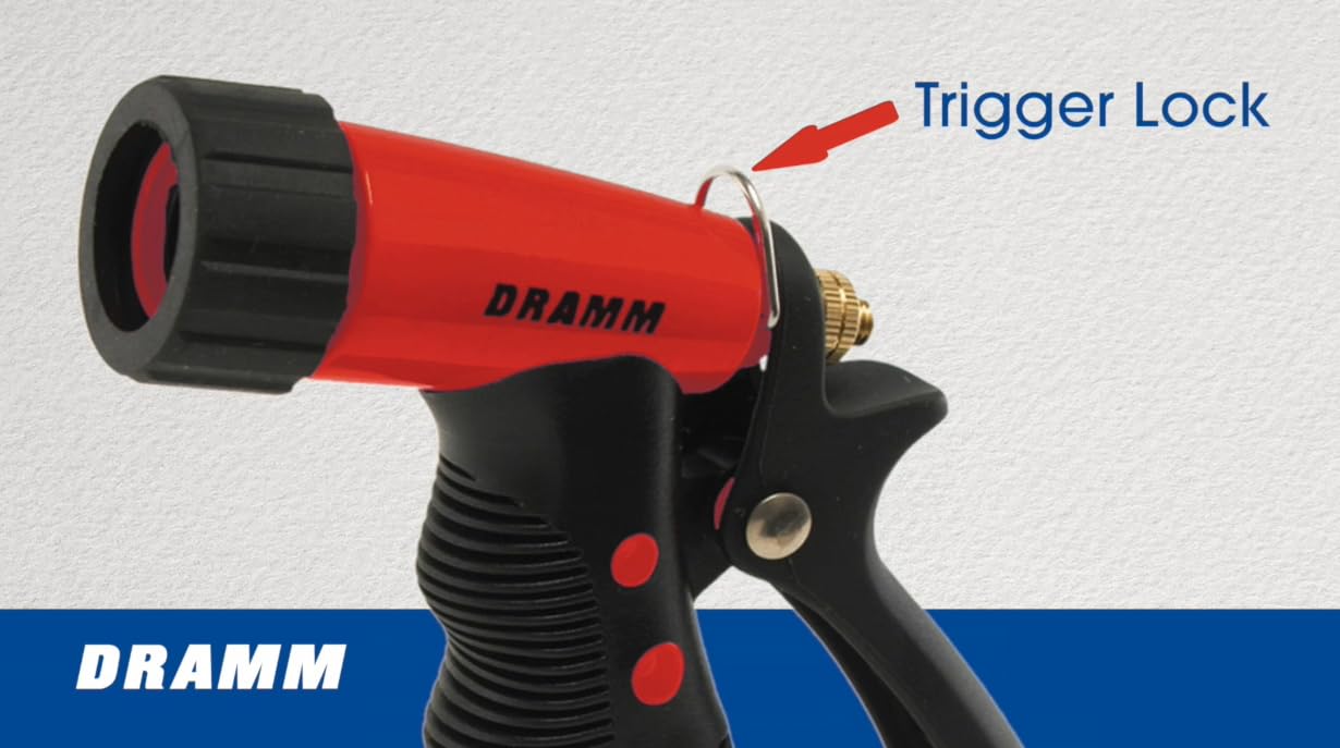 Premium Pistol Spray Nozzle for Garden Hose - Heavy Duty Trigger Handle with 8 Adjustable Spray Patterns - Ideal for Washing Cars, Boats, Decks, Sidewalks & Watering Plants (Orange)