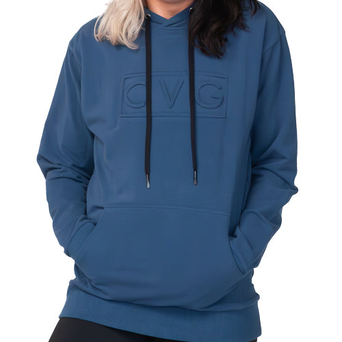Premium Embossed Logo Hoodie for Men & Women - Soft Fleece Pullover with Navy Blue Color | Perfect for Casual Wear, Gym, and Outdoor Activities