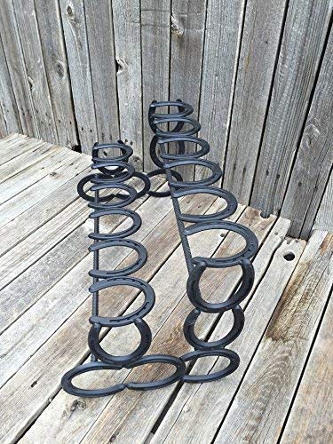 Horseshoe Boot Rack - Rustic Wall Mounted Shoe Organizer for Entryway, Mudroom & Closet - Heavy Duty Metal Boot Holder for Cowboy, Work & Winter Boots Storage
