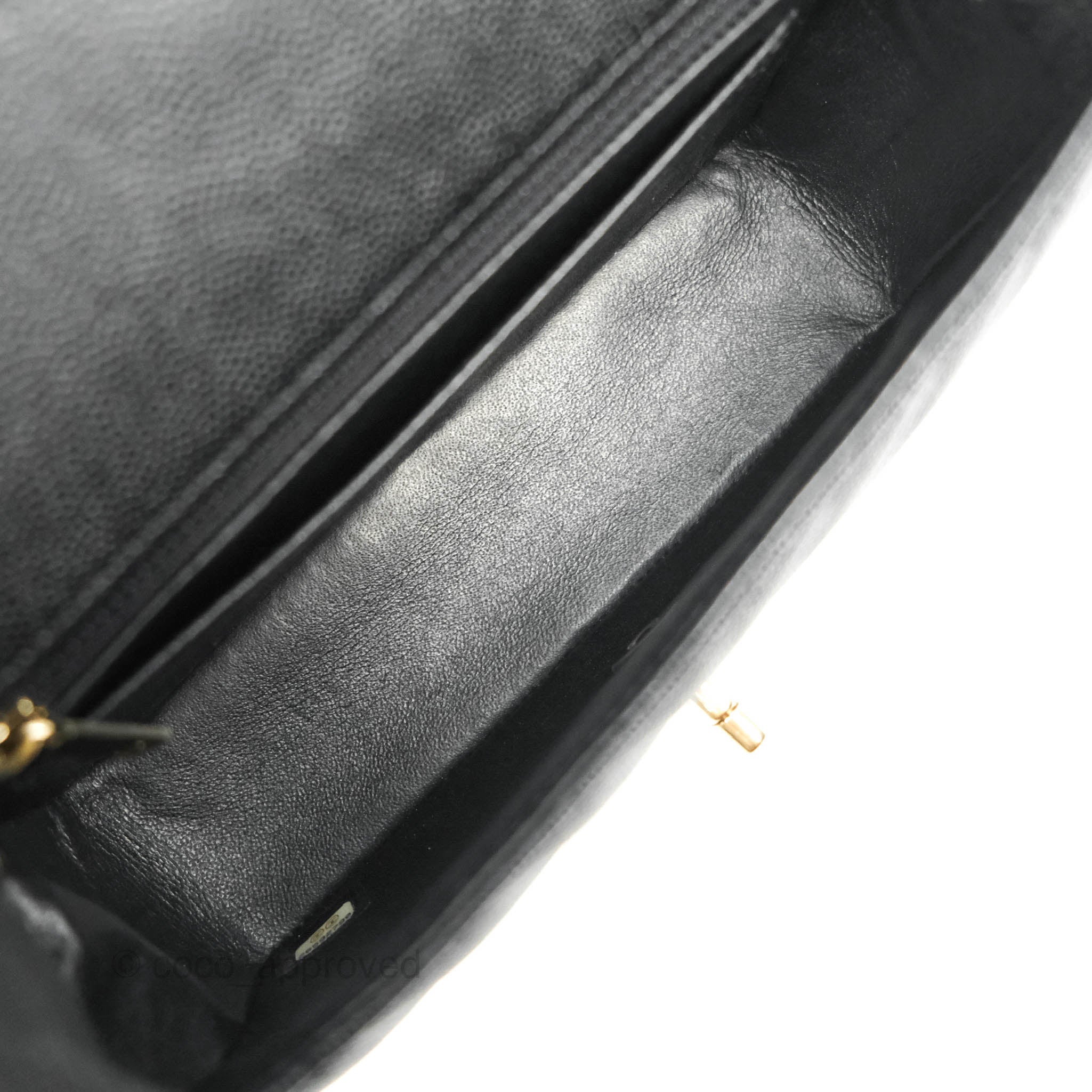 Chanel Chevron Mini Rectangular Flap Bag in Black Caviar Leather with Gold Hardware - Luxury Crossbody Purse for Women, Perfect for Evening Events & Date Nights