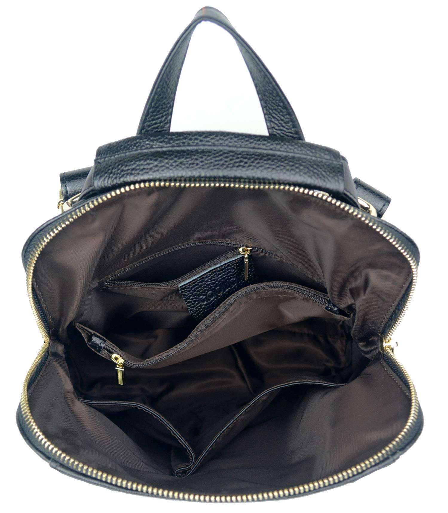 COOLCY Genuine Leather Backpack for Women - Stylish & Durable Shoulder Bag for Work, Travel & Everyday Use